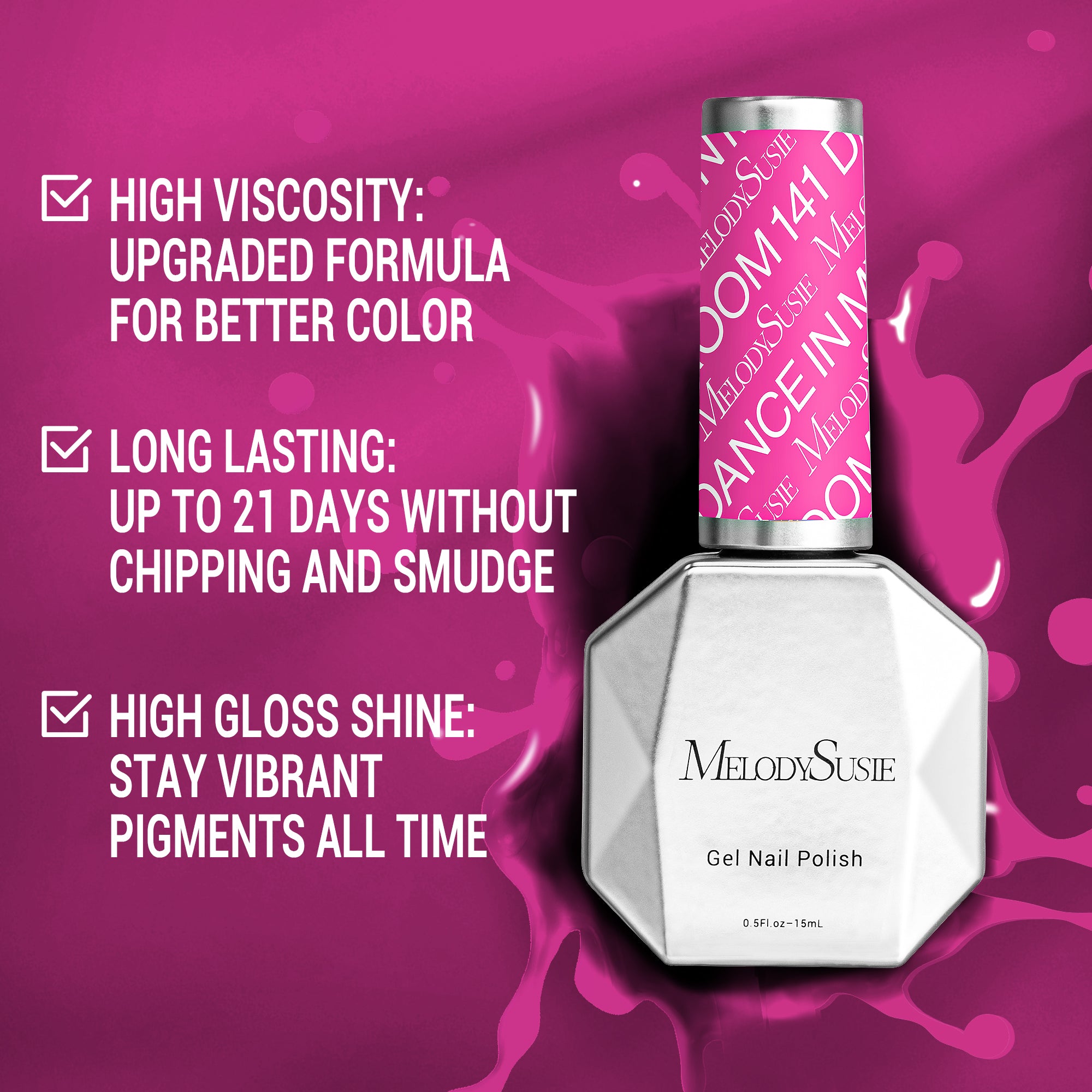 141 Dance in My Room - TPO-Free Thick Gel Nail Polish(15ml) - 图片3