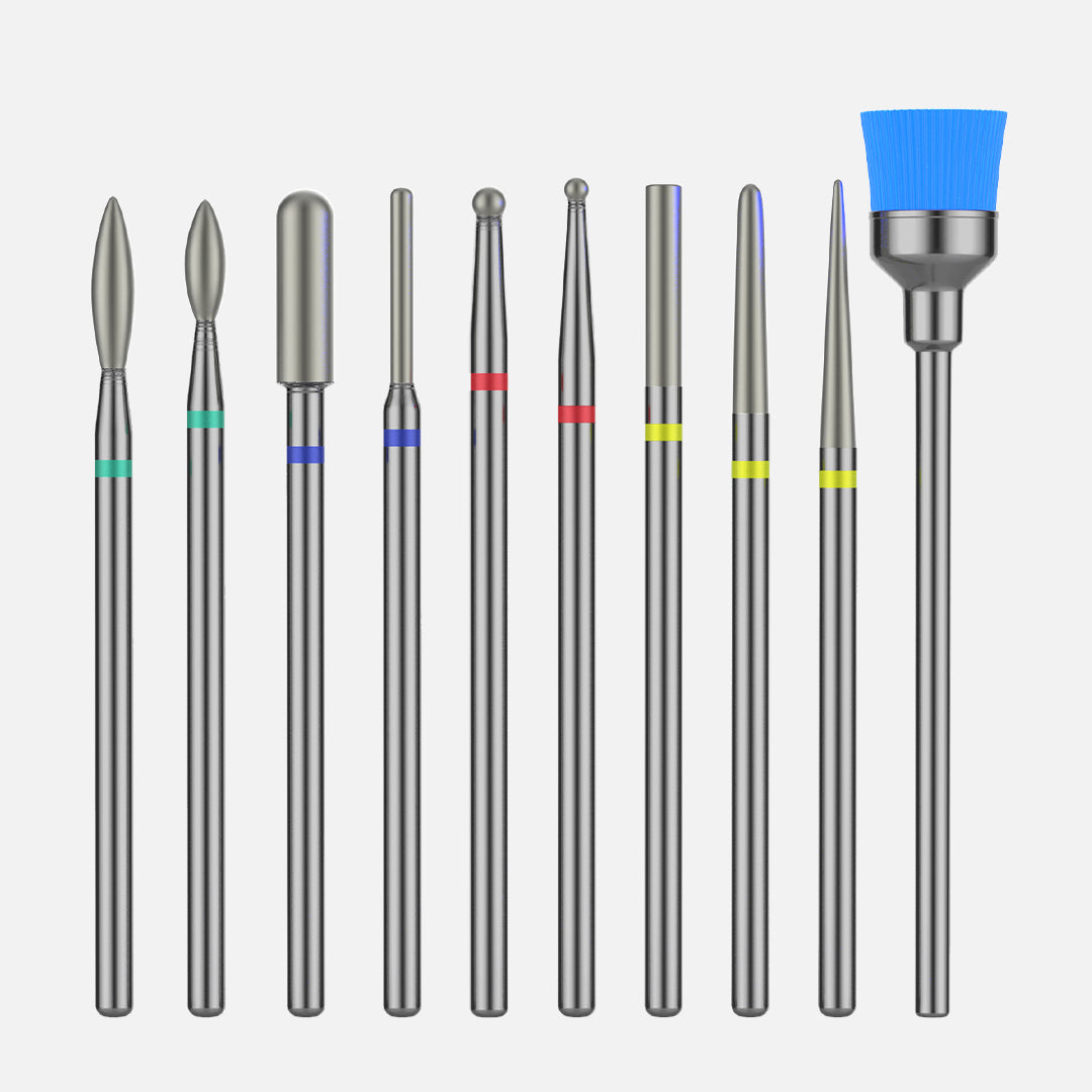 Diamond Cuticle Nail Drill Bits Set 10Pcs
