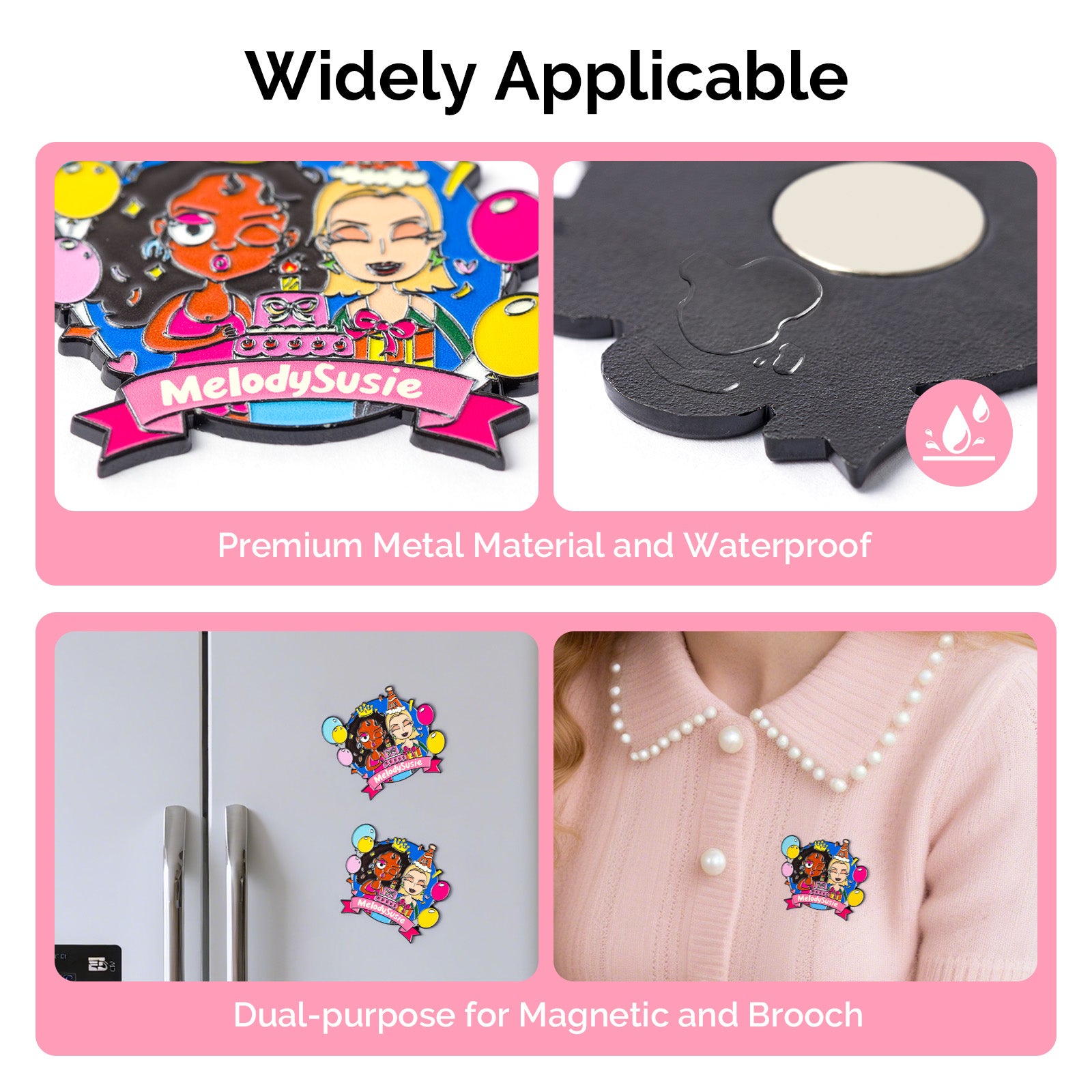 Dual-Use Metal Magnetic Brooch - 图片4