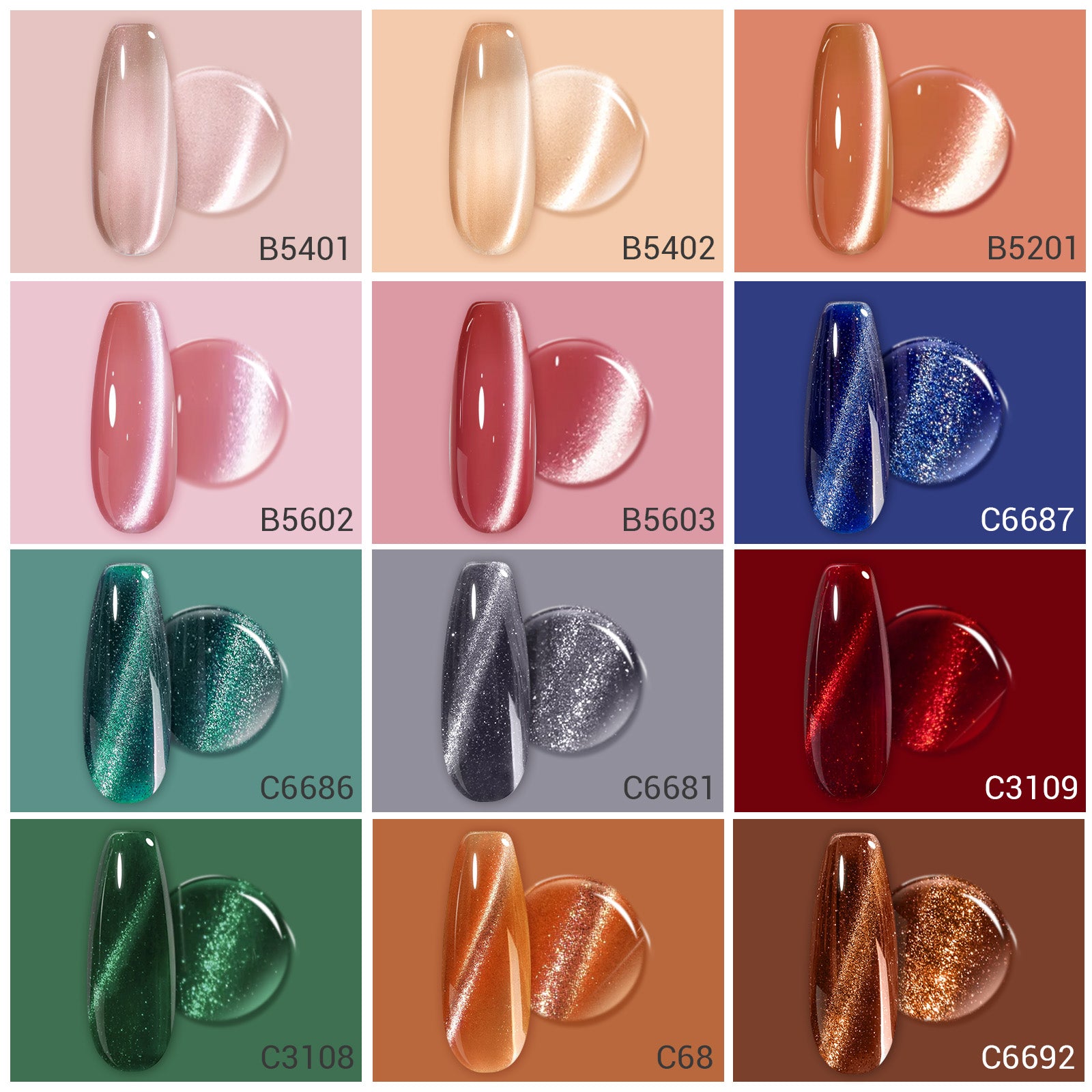 Fall & Winter 15ml Gel Nail Polish Set - 图片17