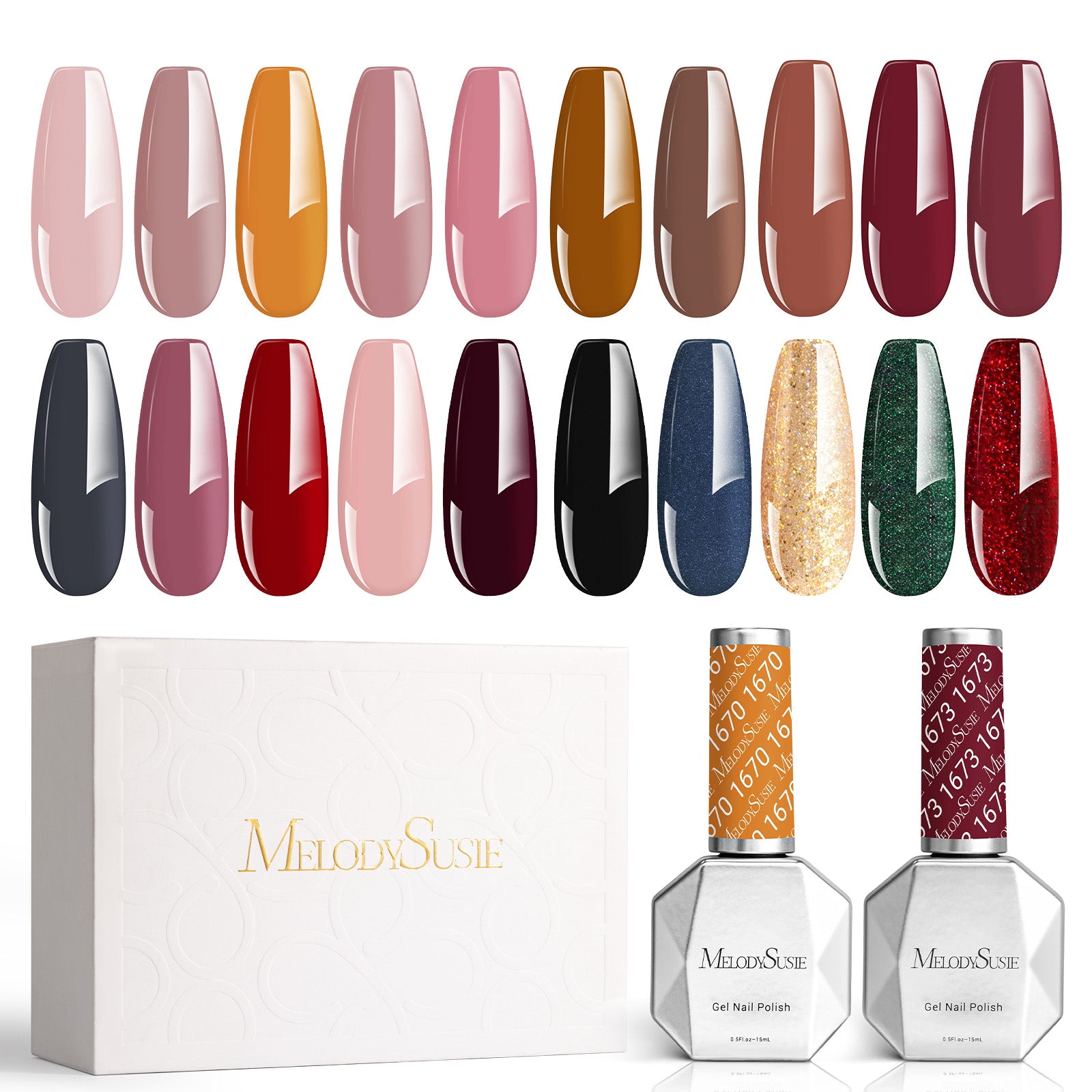 Fall & Winter 15ml Gel Nail Polish Set - 图片14