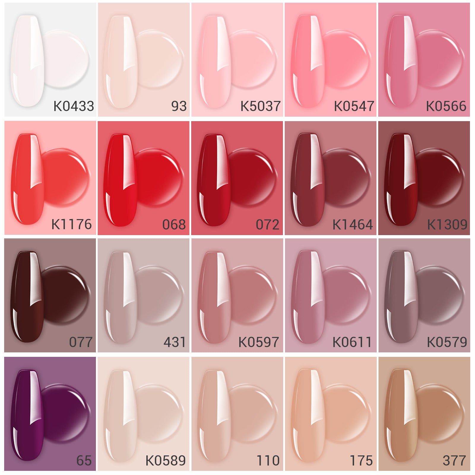 Fall & Winter 15ml Gel Nail Polish Set - 图片2