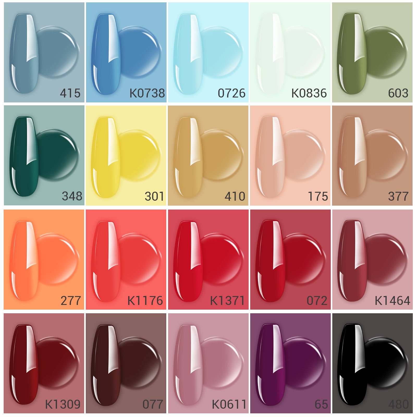 Fall & Winter 15ml Gel Nail Polish Set - 图片11