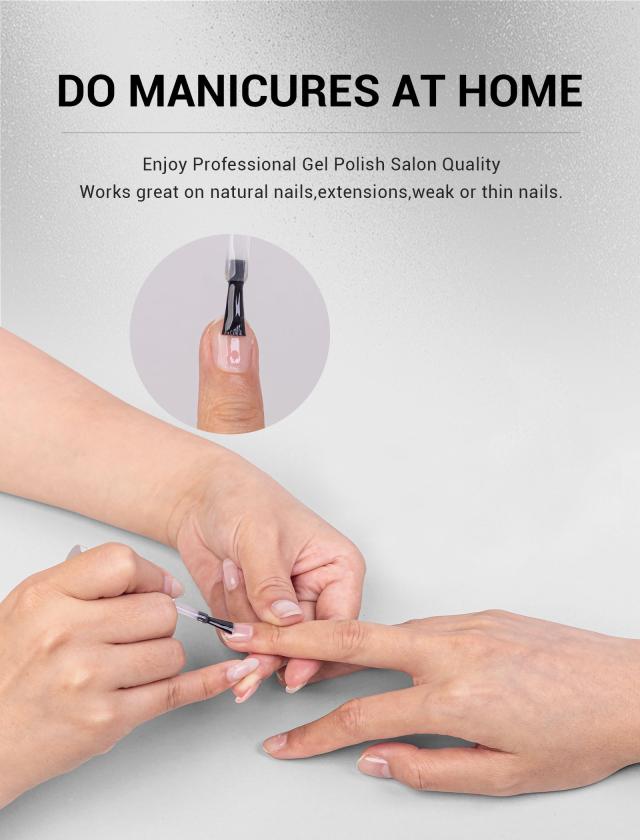 Fleurwee 15ml Top & Base Coat - HEMA-Free & HPMA-Free & TPO-Free Nail Gel Polish