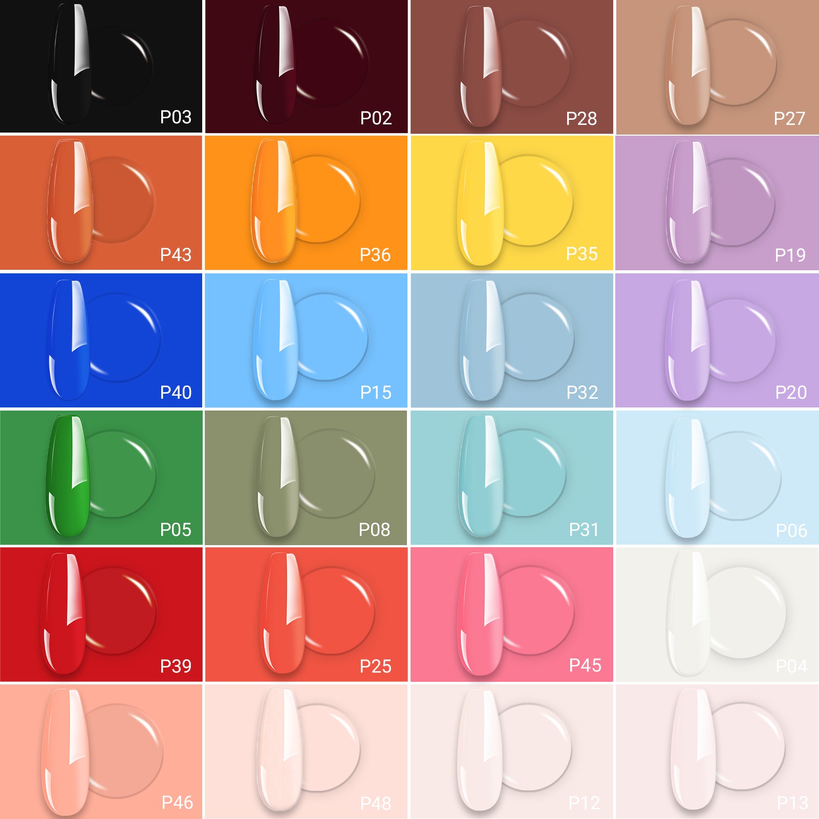 Fleurwee HEMA-Free & HPMA-Free & TPO-Free Gel Nail Polish Plant-based 0.5 fl oz/15ml - 24 Colors - 图片2