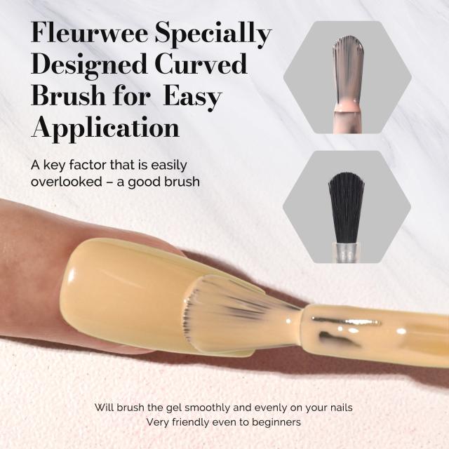 Fleurwee HEMA-Free & HPMA-Free & TPO-Free Gel Nail Polish Plant-based 0.5 fl oz/15ml - P34 Bamboo Yellow