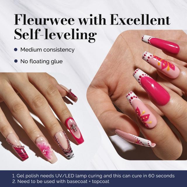 Fleurwee HEMA-Free & HPMA-Free & TPO-Free Gel Nail Polish Plant-based 0.5 fl oz/15ml - P37 Azalea Purple
