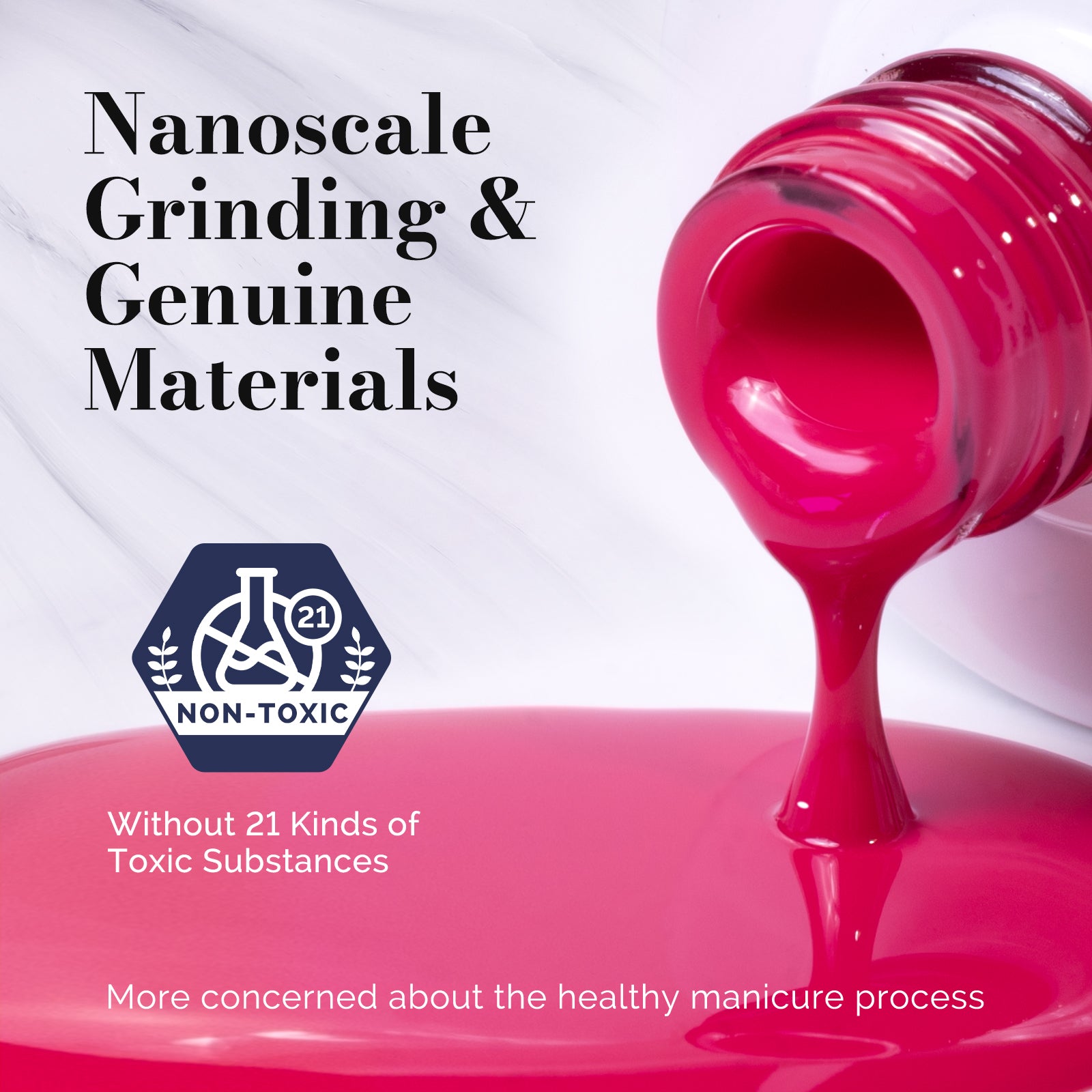 Fleurwee HEMA-Free & HPMA-Free & TPO-Free Gel Nail Polish Plant-based 0.5 fl oz/15ml - P37 Azalea Purple - 图片4