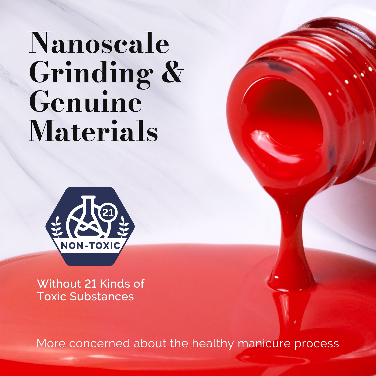 Fleurwee HEMA-Free & HPMA-Free & TPO-Free Gel Nail Polish Plant-based 0.5 fl oz/15ml - P39 Geranium Red - 图片4