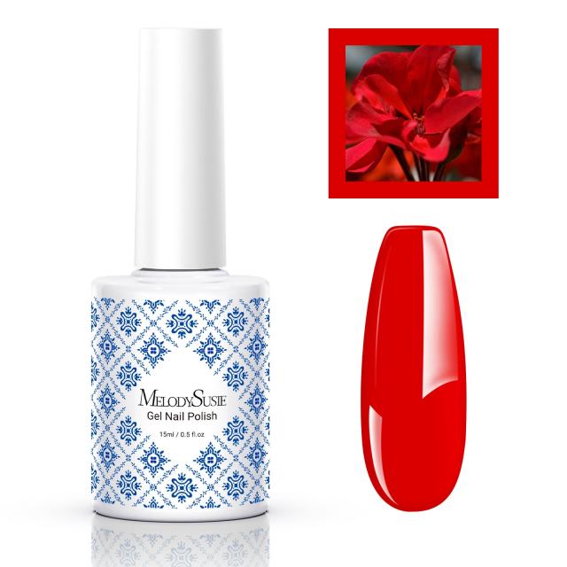 Fleurwee HEMA-Free & HPMA-Free & TPO-Free Gel Nail Polish Plant-based 0.5 fl oz/15ml - P39 Geranium Red