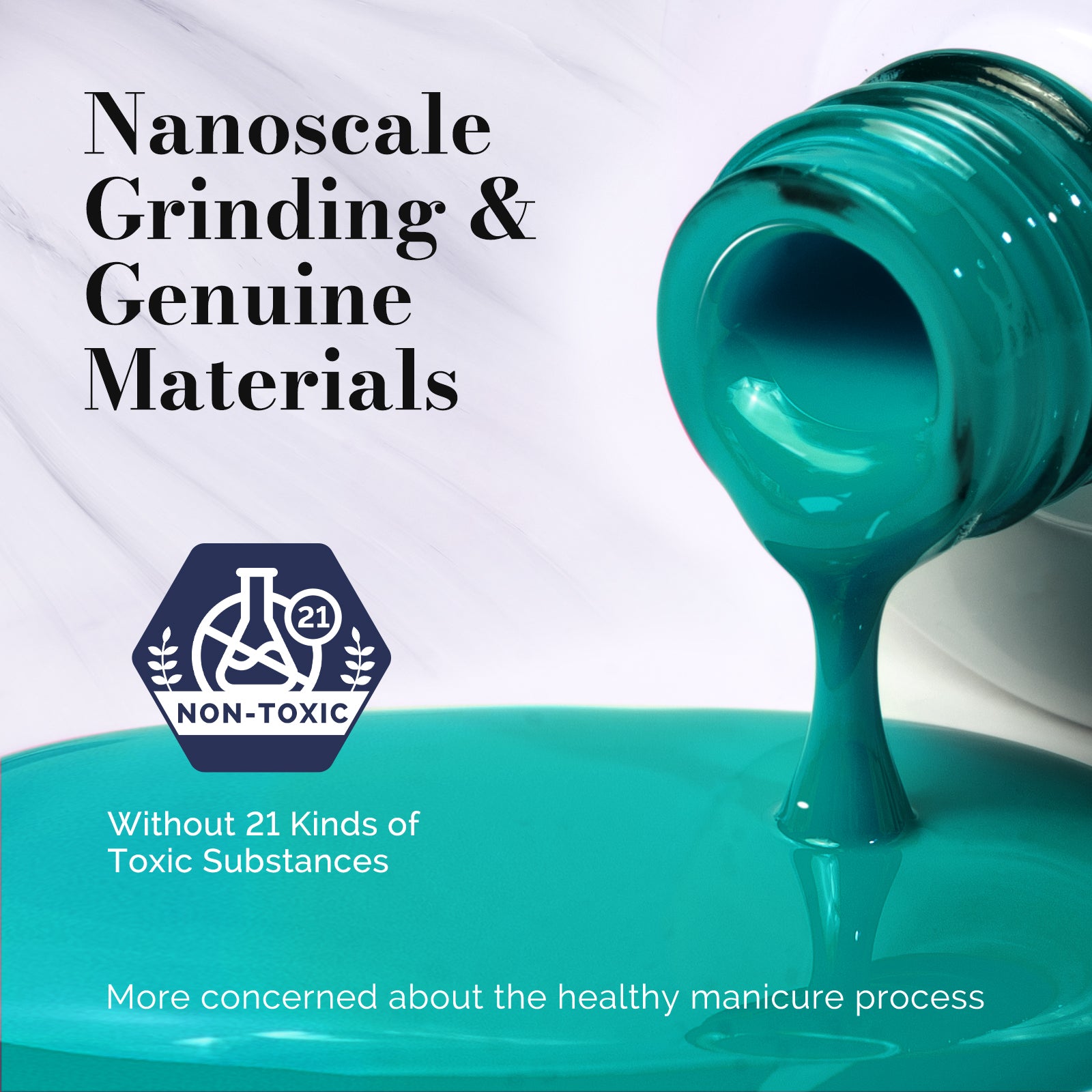 Fleurwee HEMA-Free & HPMA-Free & TPO-Free Gel Nail Polish Plant-based 0.5 fl oz/15ml - P41 Jade-Green Agave - 图片4