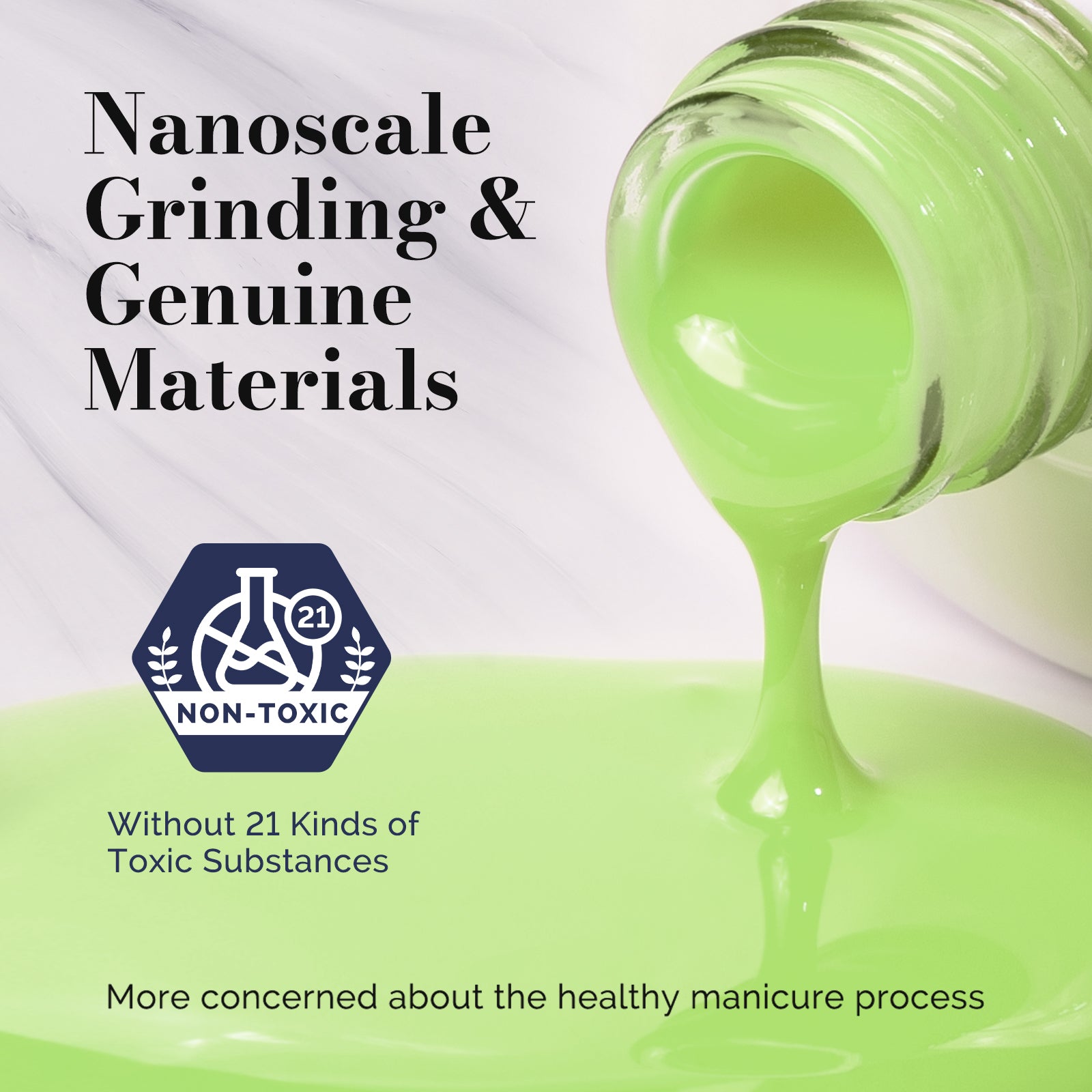 Fleurwee HEMA-Free & HPMA-Free & TPO-Free Gel Nail Polish Plant-based 0.5 fl oz/15ml - P42 Buds Green - 图片4