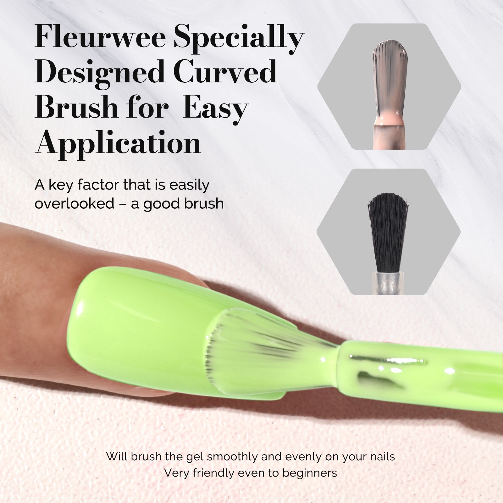 Fleurwee HEMA-Free & HPMA-Free & TPO-Free Gel Nail Polish Plant-based 0.5 fl oz/15ml - P42 Buds Green - 图片5