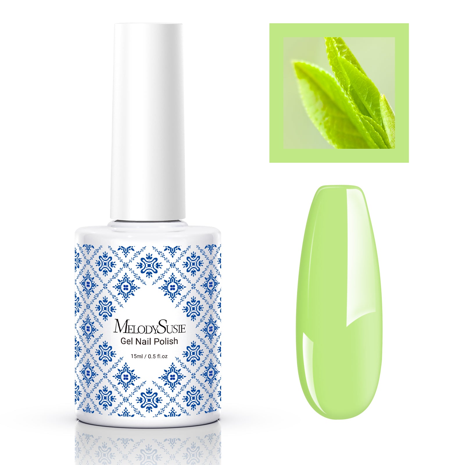 Fleurwee HEMA-Free & HPMA-Free & TPO-Free Gel Nail Polish Plant-based 0.5 fl oz/15ml - P42 Buds Green