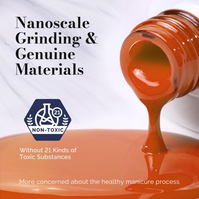 Fleurwee HEMA-Free & HPMA-Free & TPO-Free Gel Nail Polish Plant-based 0.5 fl oz/15ml - P43 Orange-Red Impatiens