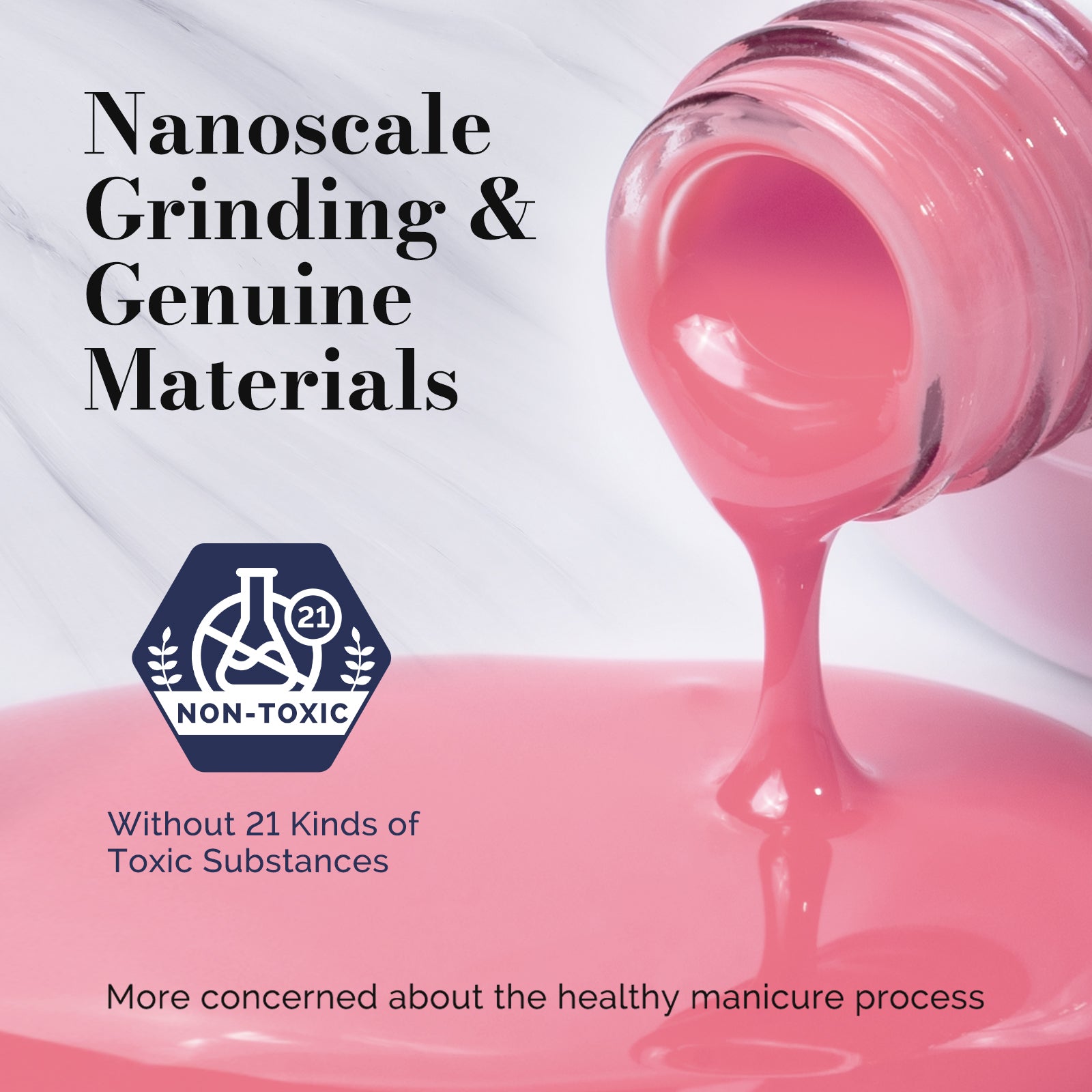 Fleurwee HEMA-Free & HPMA-Free & TPO-Free Gel Nail Polish Plant-based 0.5 fl oz/15ml - P45 Powder-Purslane - 图片4