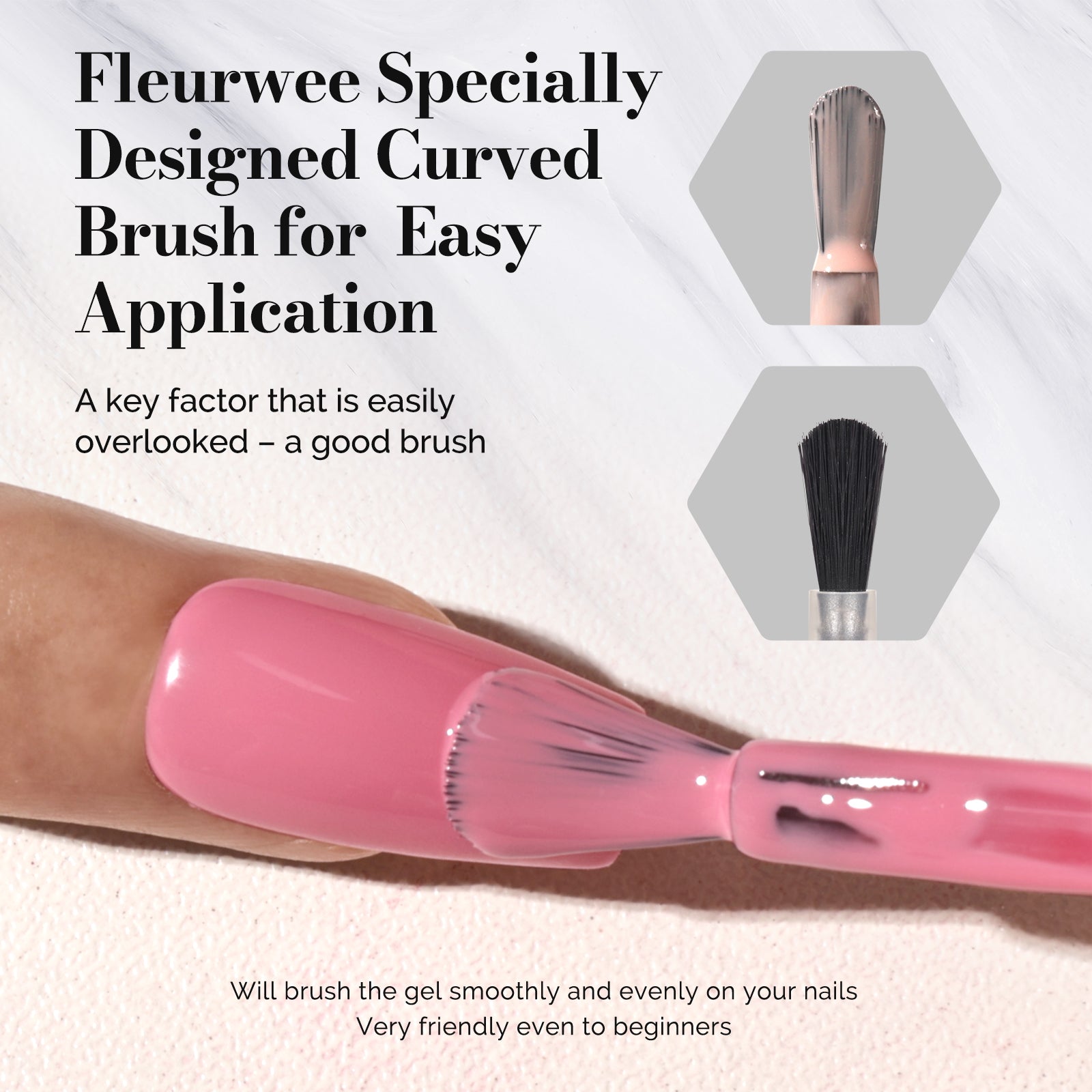 Fleurwee HEMA-Free & HPMA-Free & TPO-Free Gel Nail Polish Plant-based 0.5 fl oz/15ml - P45 Powder-Purslane - 图片5