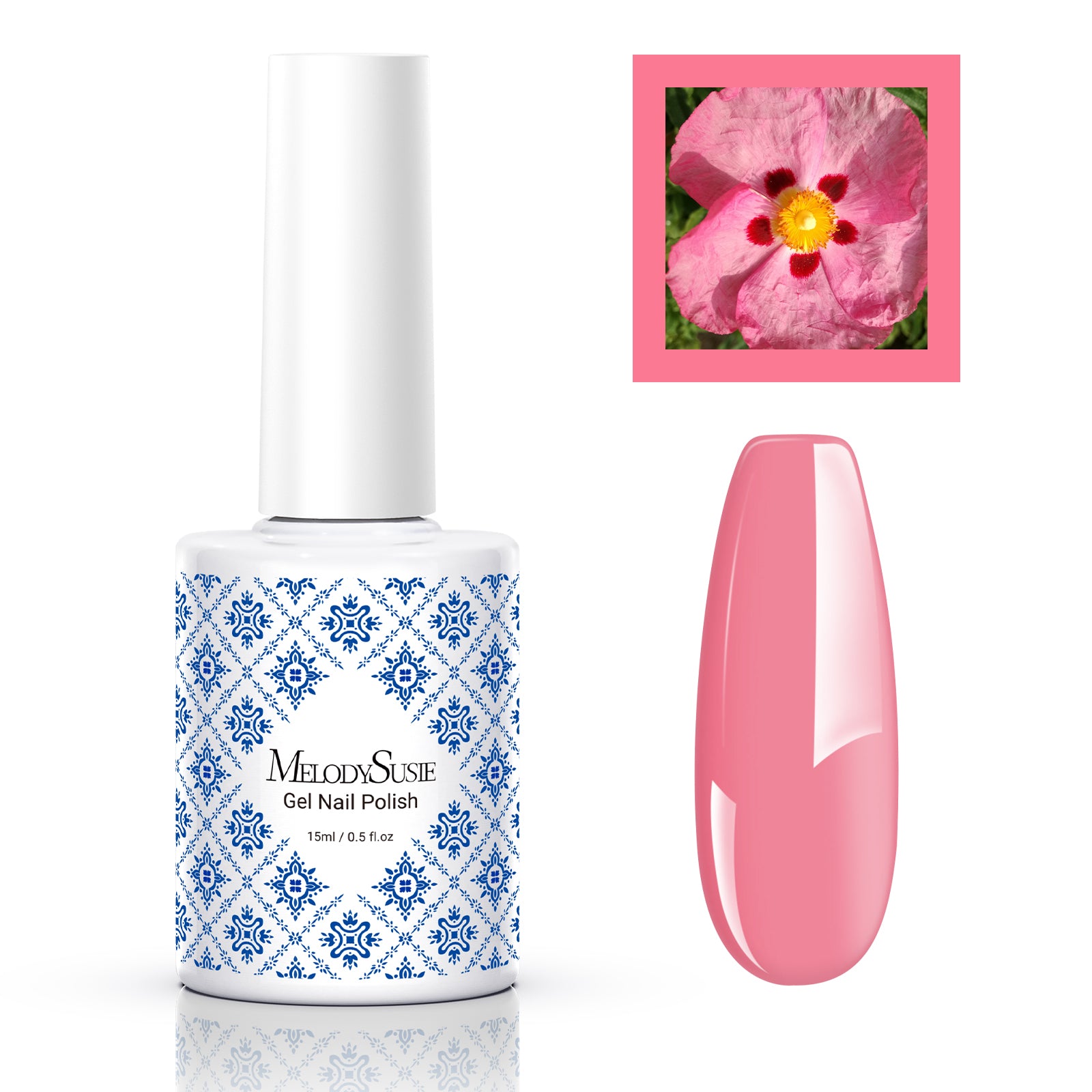 Fleurwee HEMA-Free & HPMA-Free & TPO-Free Gel Nail Polish Plant-based 0.5 fl oz/15ml - P45 Powder-Purslane