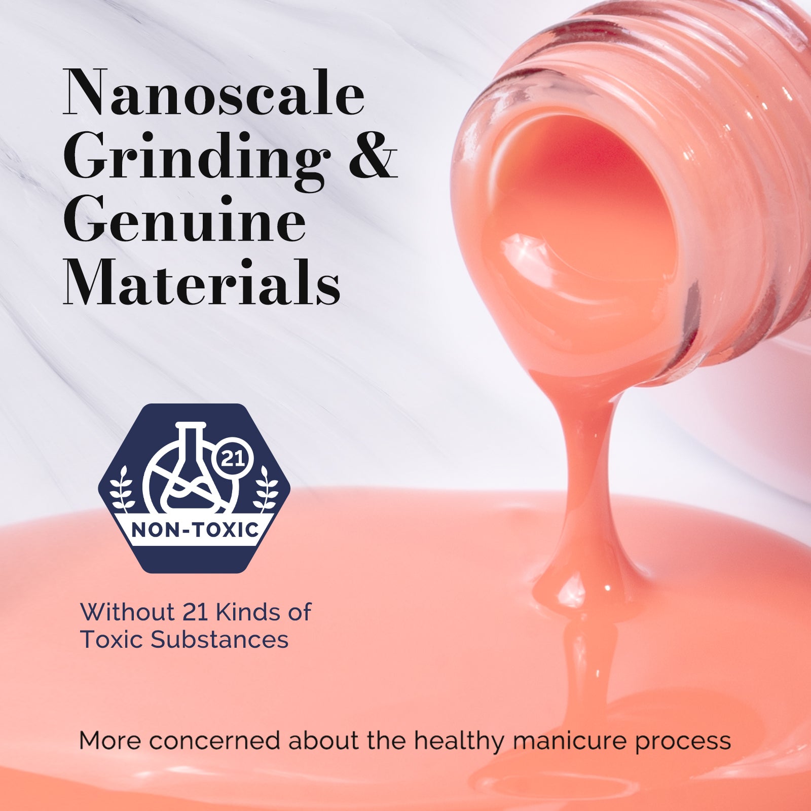 Fleurwee HEMA-Free & HPMA-Free & TPO-Free Gel Nail Polish Plant-based 0.5 fl oz/15ml - P46 Orange-Milkweed - 图片4