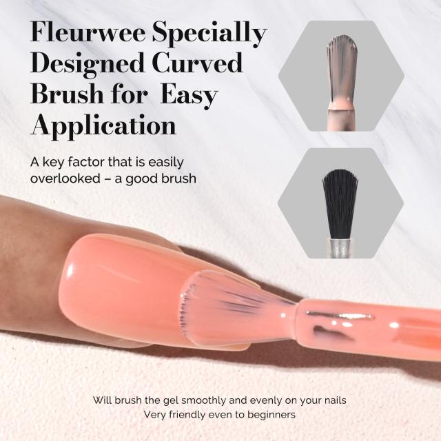 Fleurwee HEMA-Free & HPMA-Free & TPO-Free Gel Nail Polish Plant-based 0.5 fl oz/15ml - P46 Orange-Milkweed