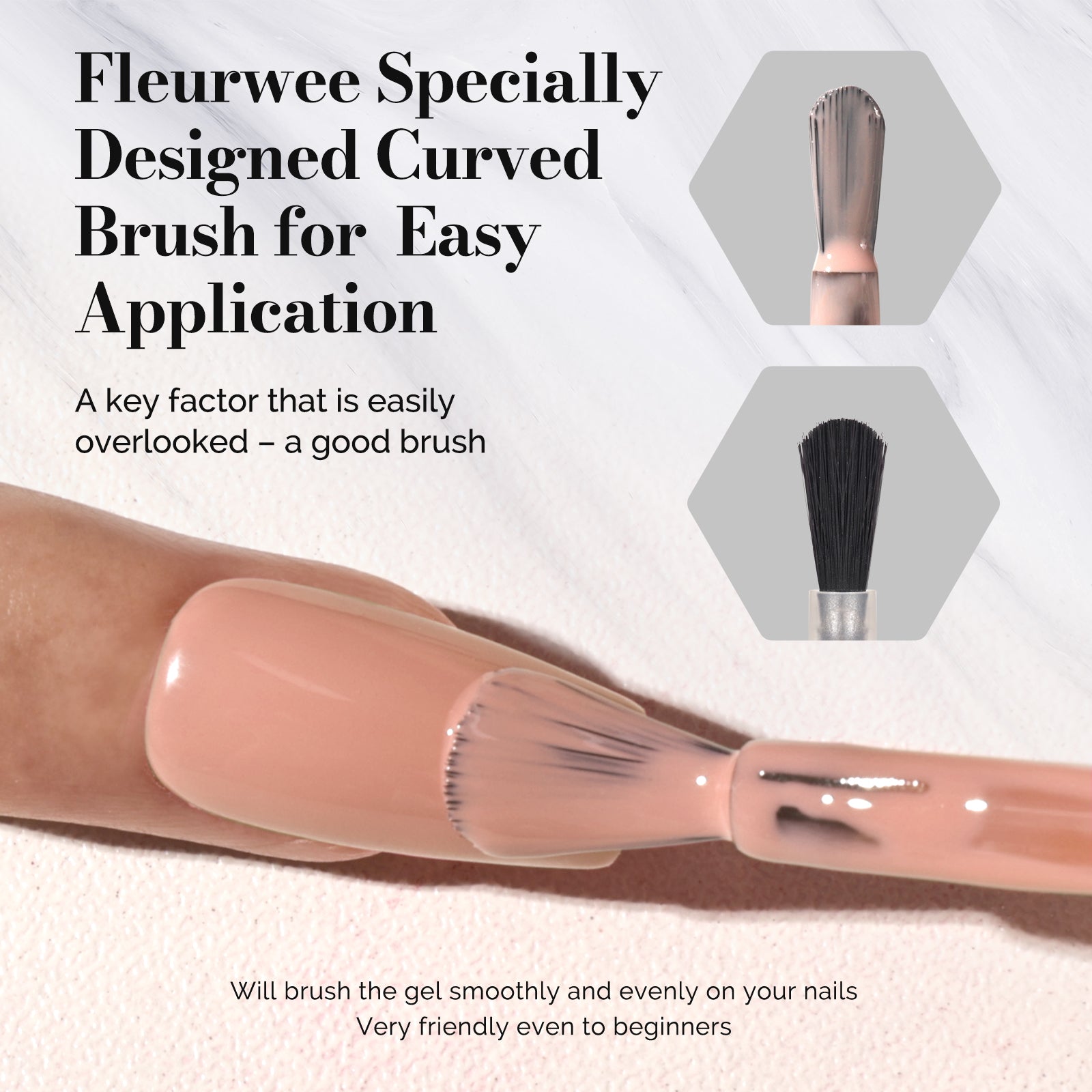 Fleurwee HEMA-Free & HPMA-Free & TPO-Free Gel Nail Polish Plant-based 0.5 fl oz/15ml - P47 Pinecone Brown