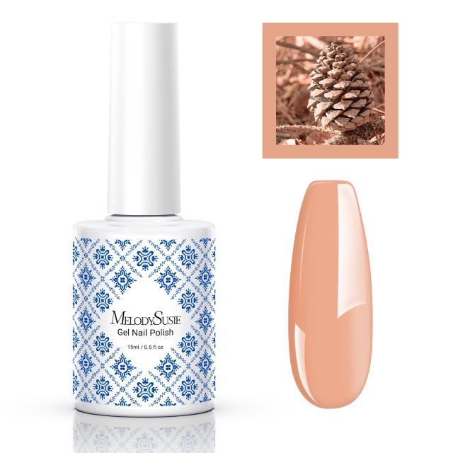 Fleurwee HEMA-Free & HPMA-Free & TPO-Free Gel Nail Polish Plant-based 0.5 fl oz/15ml - P47 Pinecone Brown
