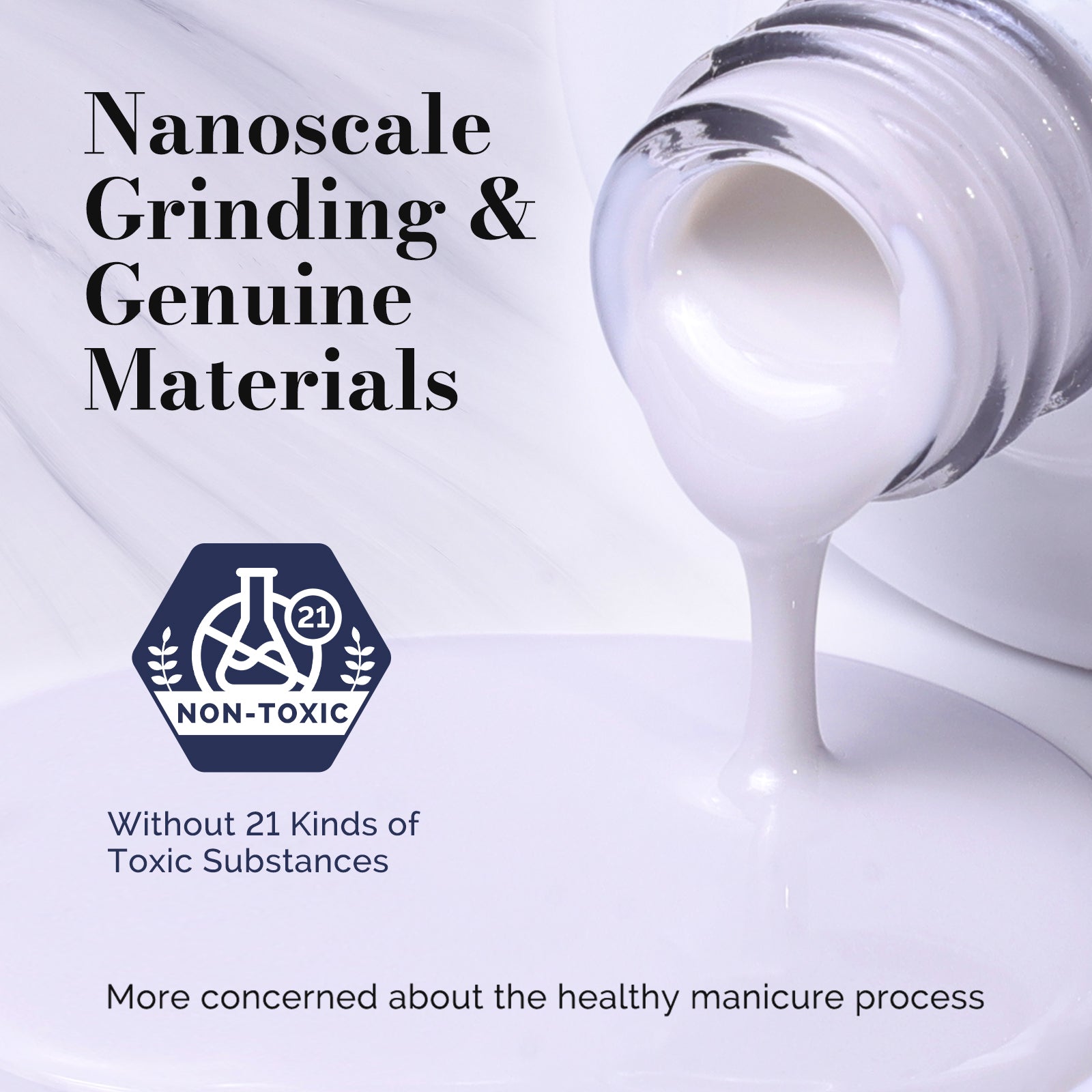 Fleurwee HEMA-Free & HPMA-Free & TPO-Free Gel Nail Polish Plant-based 0.5 fl oz/15ml - P50 Daisy-White - 图片4