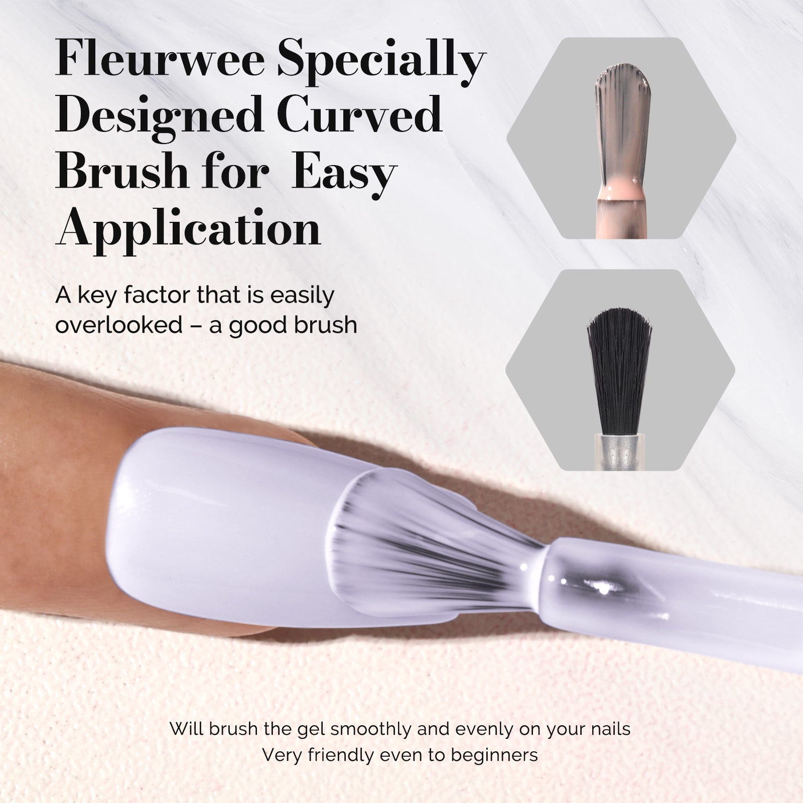 Fleurwee HEMA-Free & HPMA-Free & TPO-Free Gel Nail Polish Plant-based 0.5 fl oz/15ml - P50 Daisy-White - 图片5