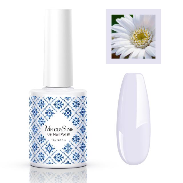 Fleurwee HEMA-Free & HPMA-Free & TPO-Free Gel Nail Polish Plant-based 0.5 fl oz/15ml - P50 Daisy-White