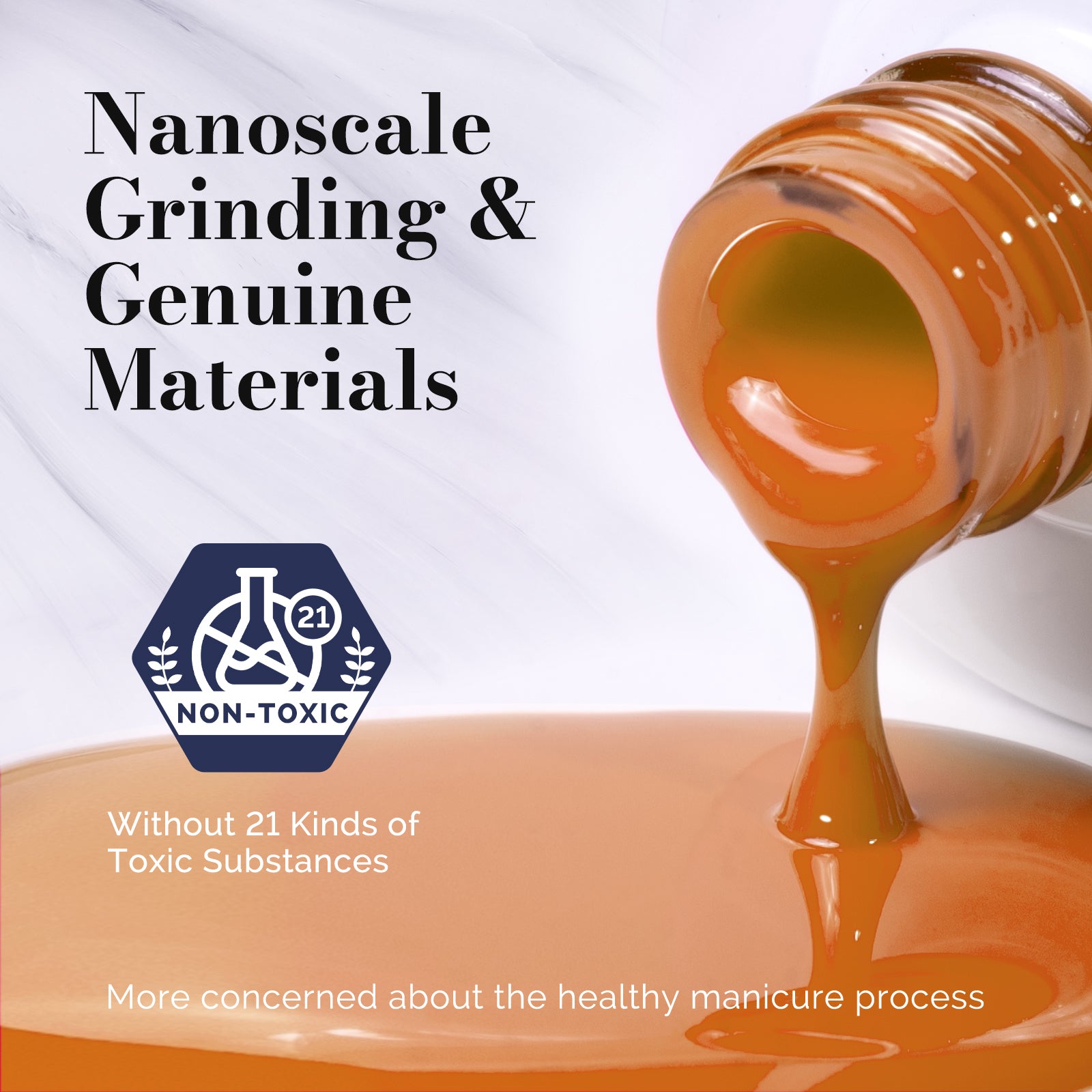 Fleurwee HEMA-Free & HPMA-Free & TPO-Free Gel Nail Polish Plant-based 0.5 fl oz/15ml - P51 Cider Rusty-Orange - 图片4