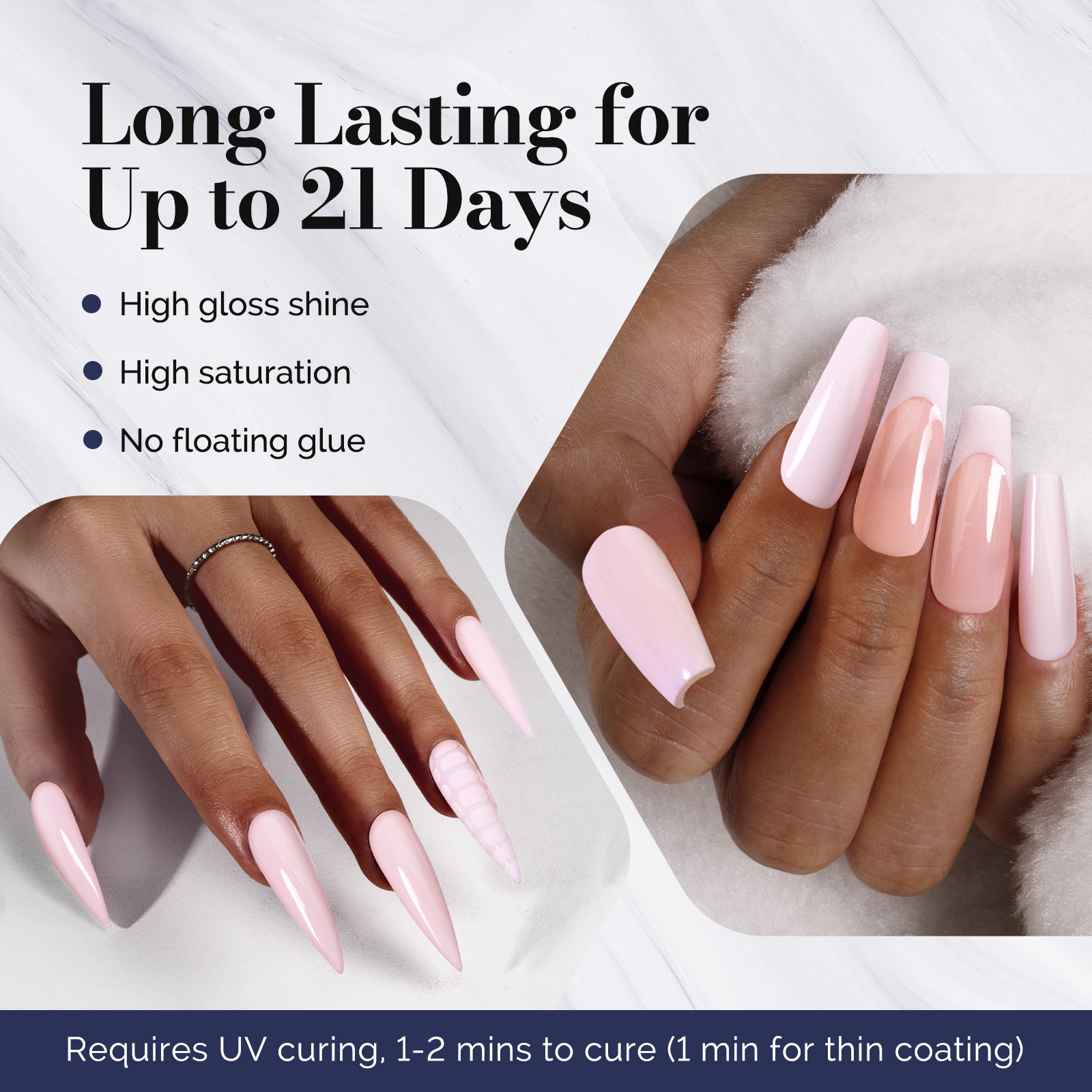 Fleurwee HEMA-Free & HPMA-Free & TPO-Free Gel Nail Polish Plant-based 0.5 fl oz/15ml - P53 Bud Pinkish-White - 图片3