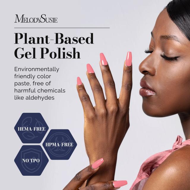 Fleurwee HEMA-Free & HPMA-Free & TPO-Free Gel Nail Polish Plant-based 0.5 fl oz/15ml - P54 Peach Blossom Pink