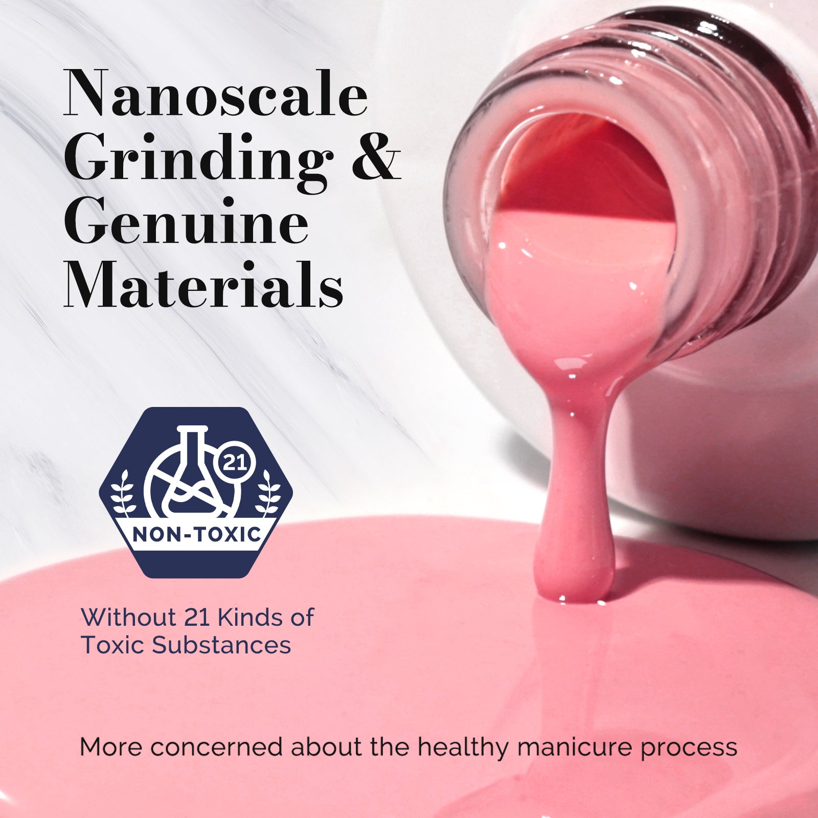 Fleurwee HEMA-Free & HPMA-Free & TPO-Free Gel Nail Polish Plant-based 0.5 fl oz/15ml - P54 Peach Blossom Pink - 图片4