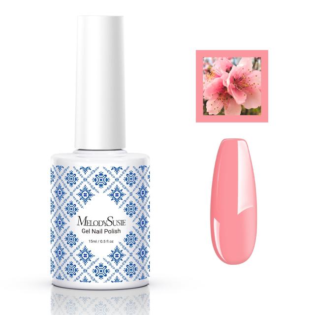 Fleurwee HEMA-Free & HPMA-Free & TPO-Free Gel Nail Polish Plant-based 0.5 fl oz/15ml - P54 Peach Blossom Pink