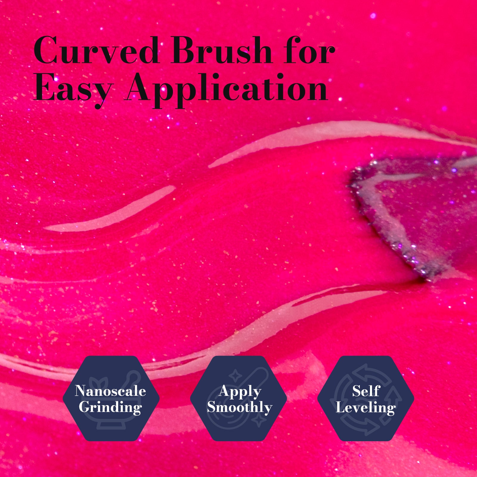 Fleurwee HEMA-Free & HPMA-Free & TPO-Free Gel Nail Polish Plant-based 0.5 fl oz/15ml - P55 Guava Glitter - 图片5