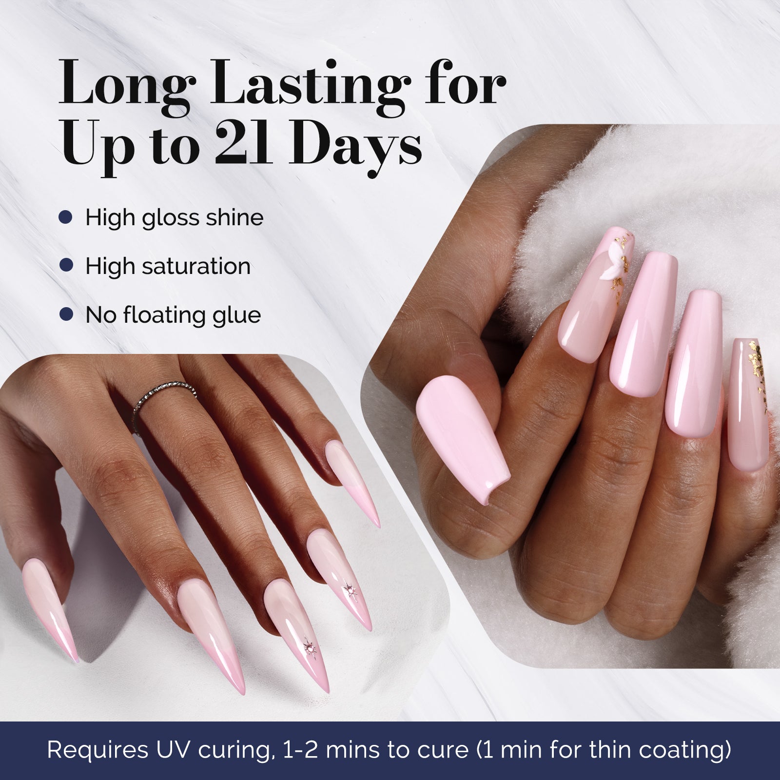 Fleurwee HEMA-Free & HPMA-Free & TPO-Free Gel Nail Polish Plant-based 0.5 fl oz/15ml - P56 Sakura Pink - 图片3