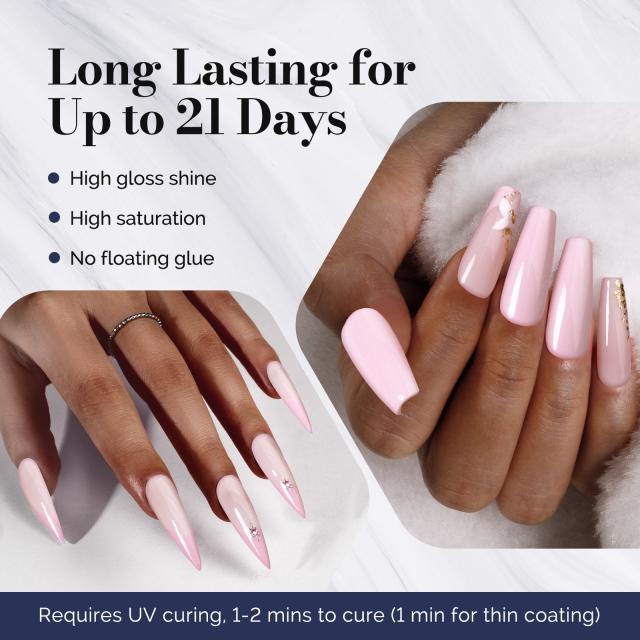 Fleurwee HEMA-Free & HPMA-Free & TPO-Free Gel Nail Polish Plant-based 0.5 fl oz/15ml - P56 Sakura Pink