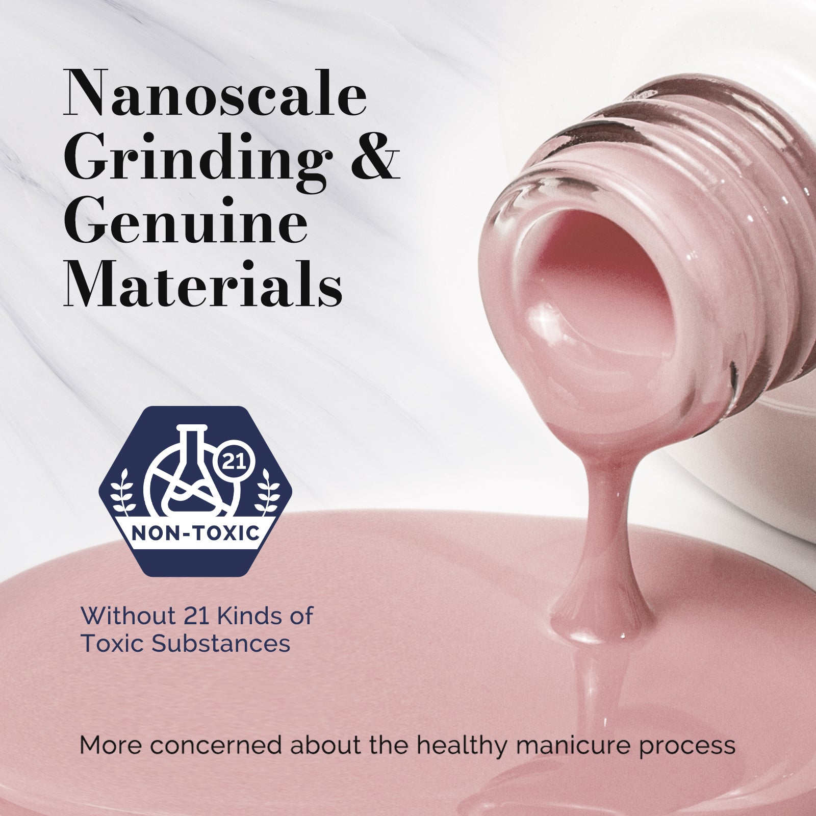 Fleurwee HEMA-Free & HPMA-Free & TPO-Free Gel Nail Polish Plant-based 0.5 fl oz/15ml - P57 Dried Rose Nude - 图片4