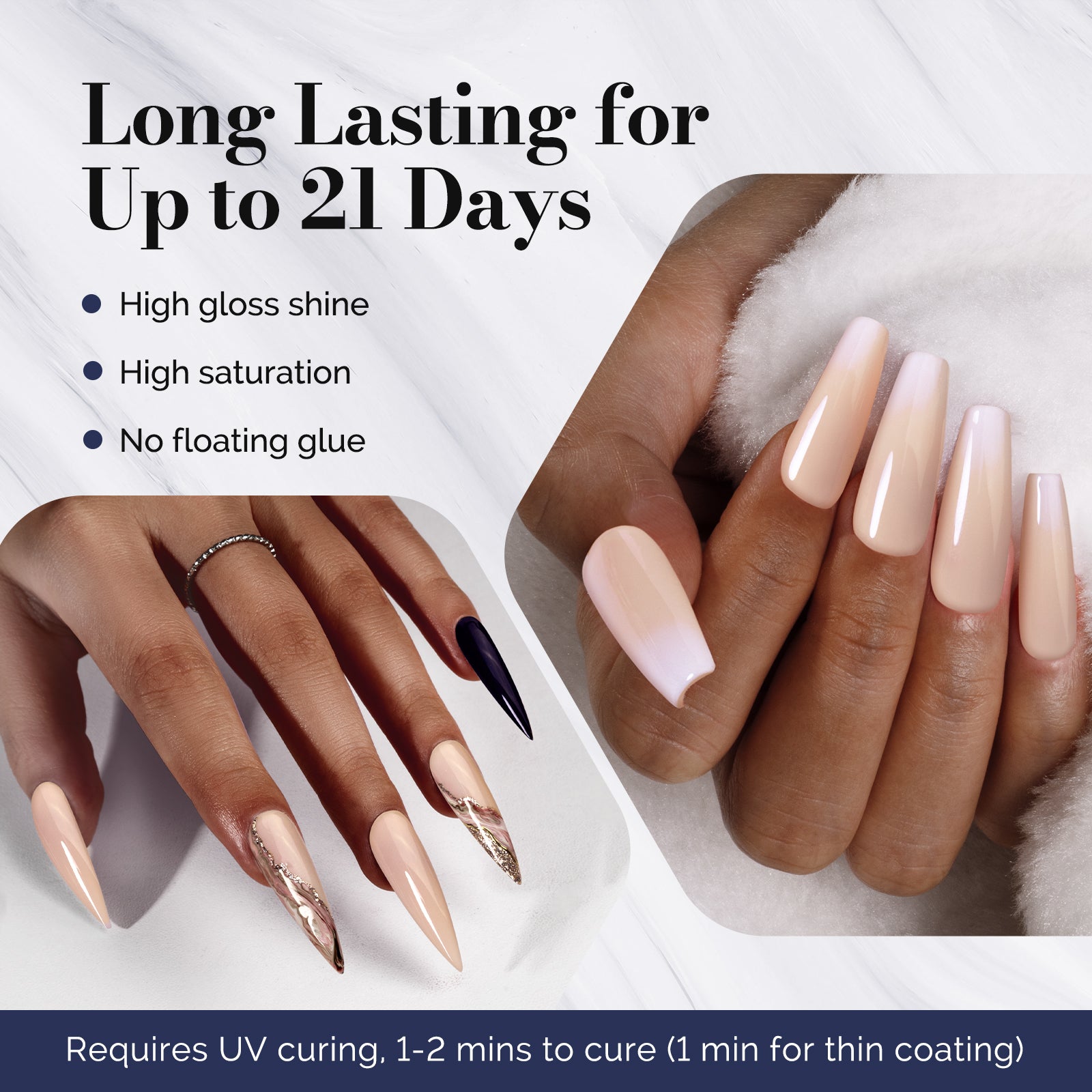 Fleurwee HEMA-Free & HPMA-Free & TPO-Free Gel Nail Polish Plant-based 0.5 fl oz/15ml - P58 Organic Wheat Nude - 图片3