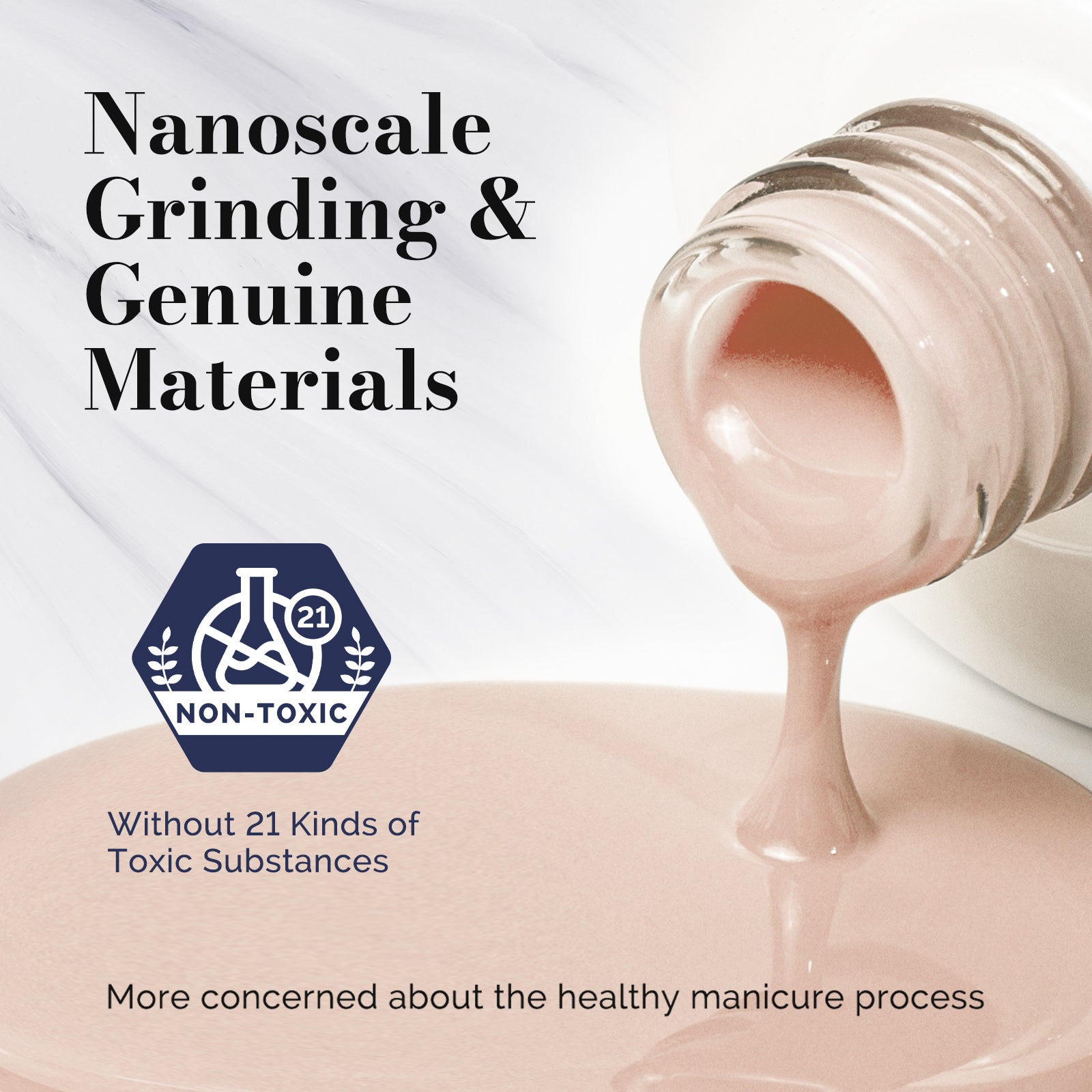 Fleurwee HEMA-Free & HPMA-Free & TPO-Free Gel Nail Polish Plant-based 0.5 fl oz/15ml - P58 Organic Wheat Nude - 图片4