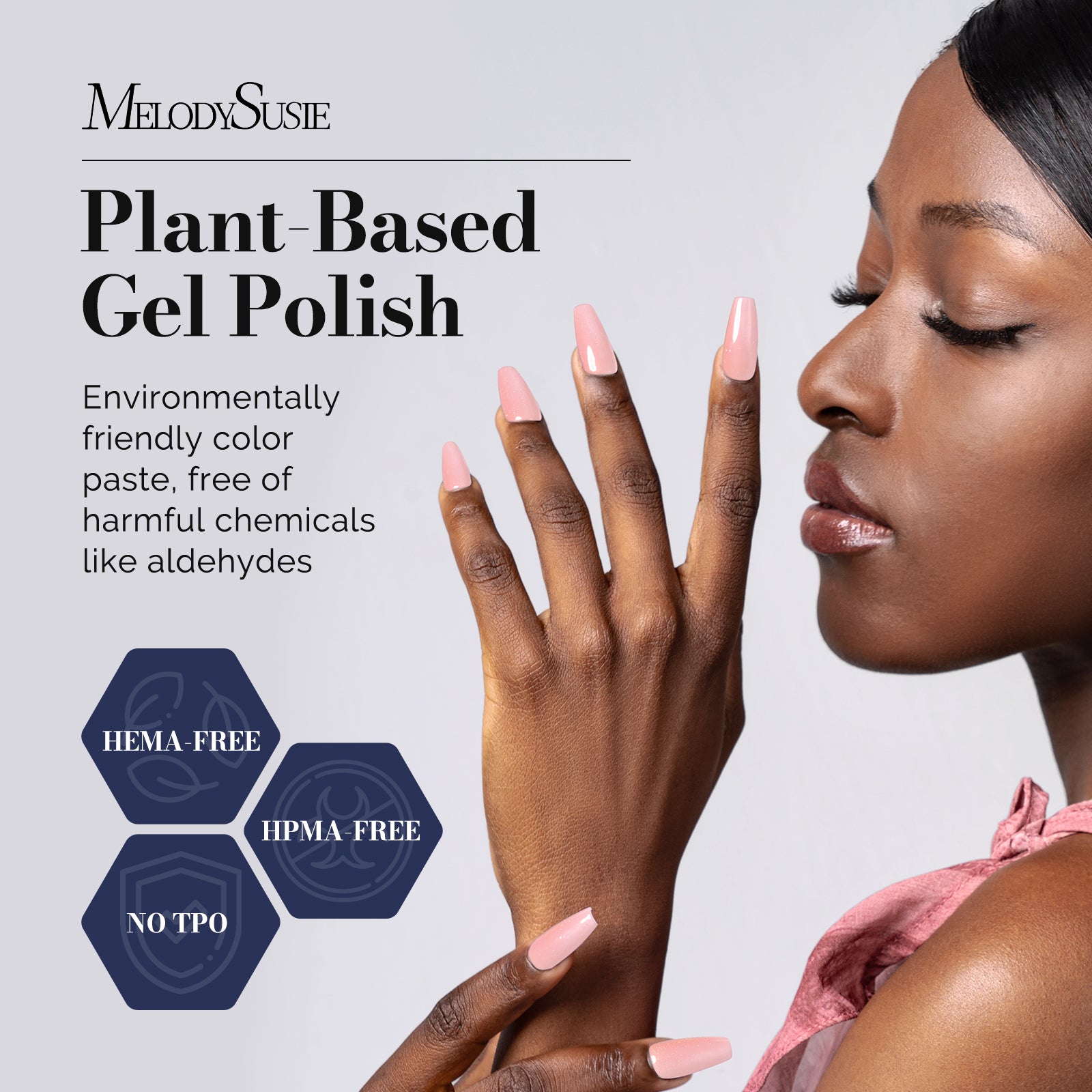 Fleurwee HEMA-Free & HPMA-Free & TPO-Free Gel Nail Polish Plant-based 0.5 fl oz/15ml - P59 Pearlescent Powdered Wax Plum - 图片2