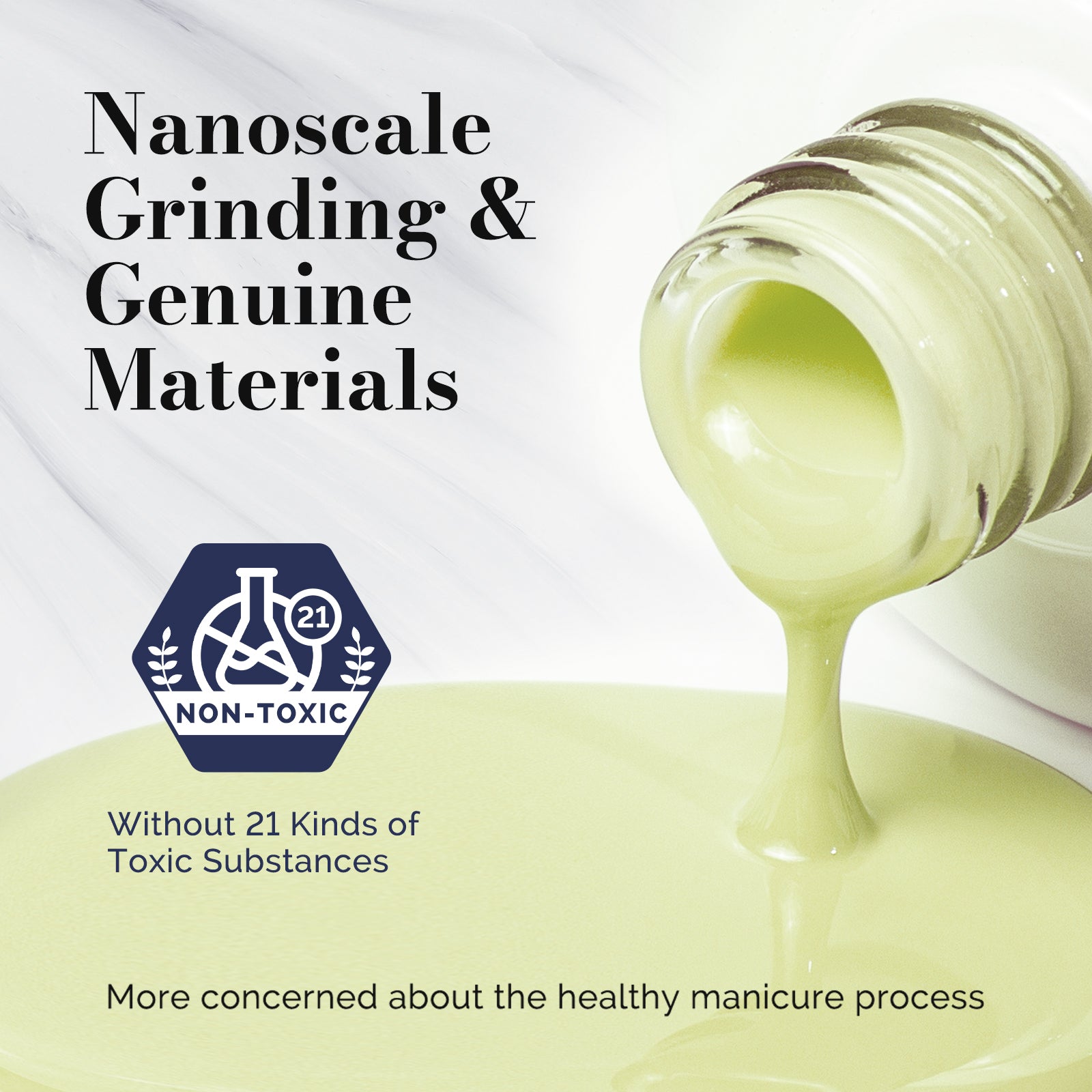 Fleurwee HEMA-Free & HPMA-Free & TPO-Free Gel Nail Polish Plant-based 0.5 fl oz/15ml - P61 Light Hydrangea Green - 图片5