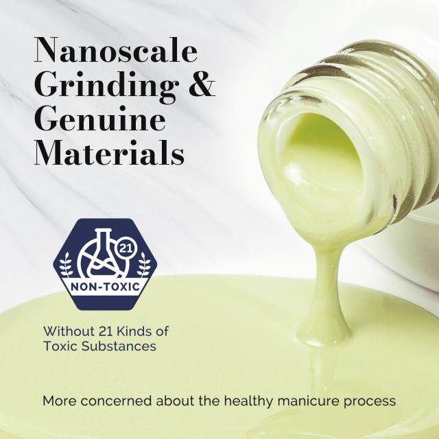 Fleurwee HEMA-Free & HPMA-Free & TPO-Free Gel Nail Polish Plant-based 0.5 fl oz/15ml - P61 Light Hydrangea Green