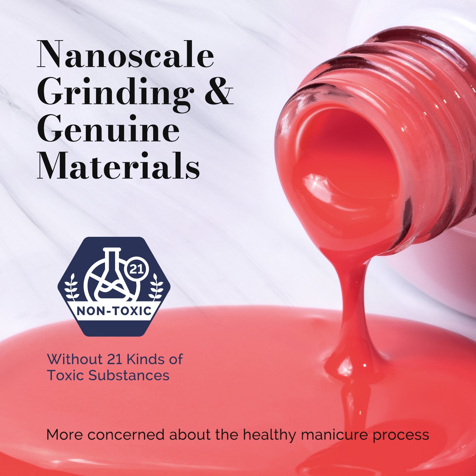 Fleurwee HEMA-Free & HPMA-Free & TPO-Free Gel Nail Polish Plant-based 0.5 fl oz/15ml - P62 Watermelon Red - 图片4