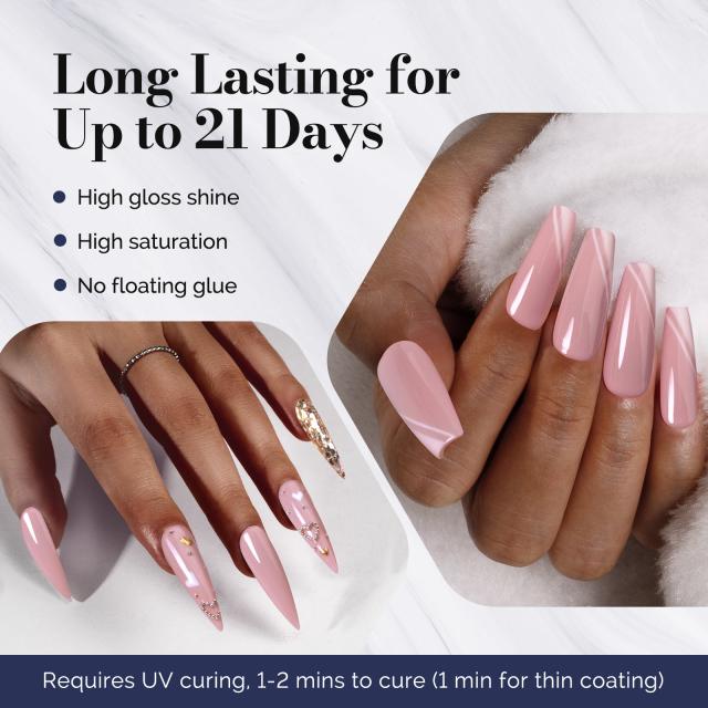 Fleurwee HEMA-Free & HPMA-Free & TPO-Free Gel Nail Polish Plant-based 0.5 fl oz/15ml - P63 Lotus Root Pink