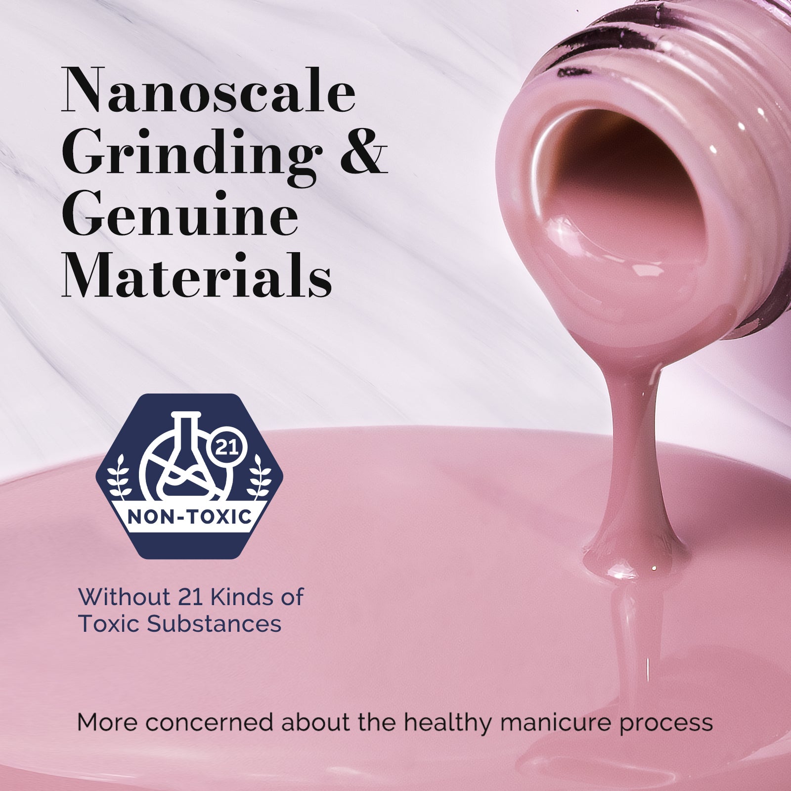 Fleurwee HEMA-Free & HPMA-Free & TPO-Free Gel Nail Polish Plant-based 0.5 fl oz/15ml - P63 Lotus Root Pink - 图片4