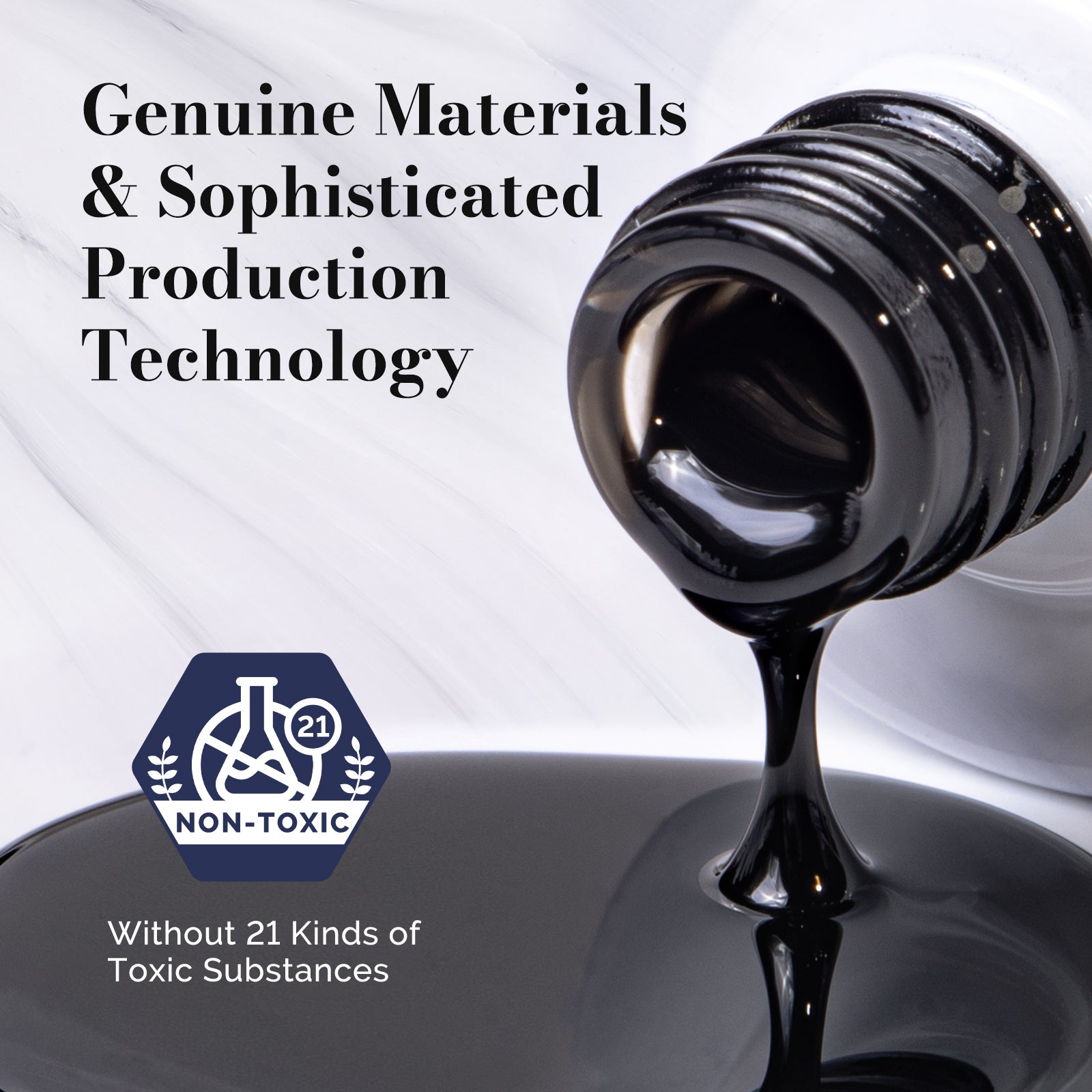 Fleurwee HEMA-Free & HPMA-Free & TPO-Free Gel Nail Polish Plant-based 0.5 fl oz/15ml - P03 Black rose - 图片4