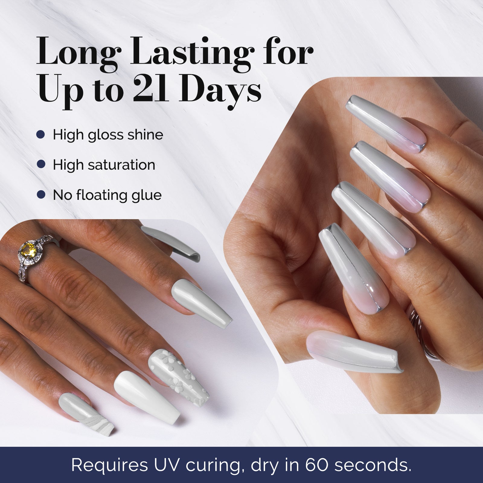 Fleurwee HEMA-Free & HPMA-Free & TPO-Free Gel Nail Polish Plant-based 0.5 fl oz/15ml - P18 Brunia Gray - 图片3