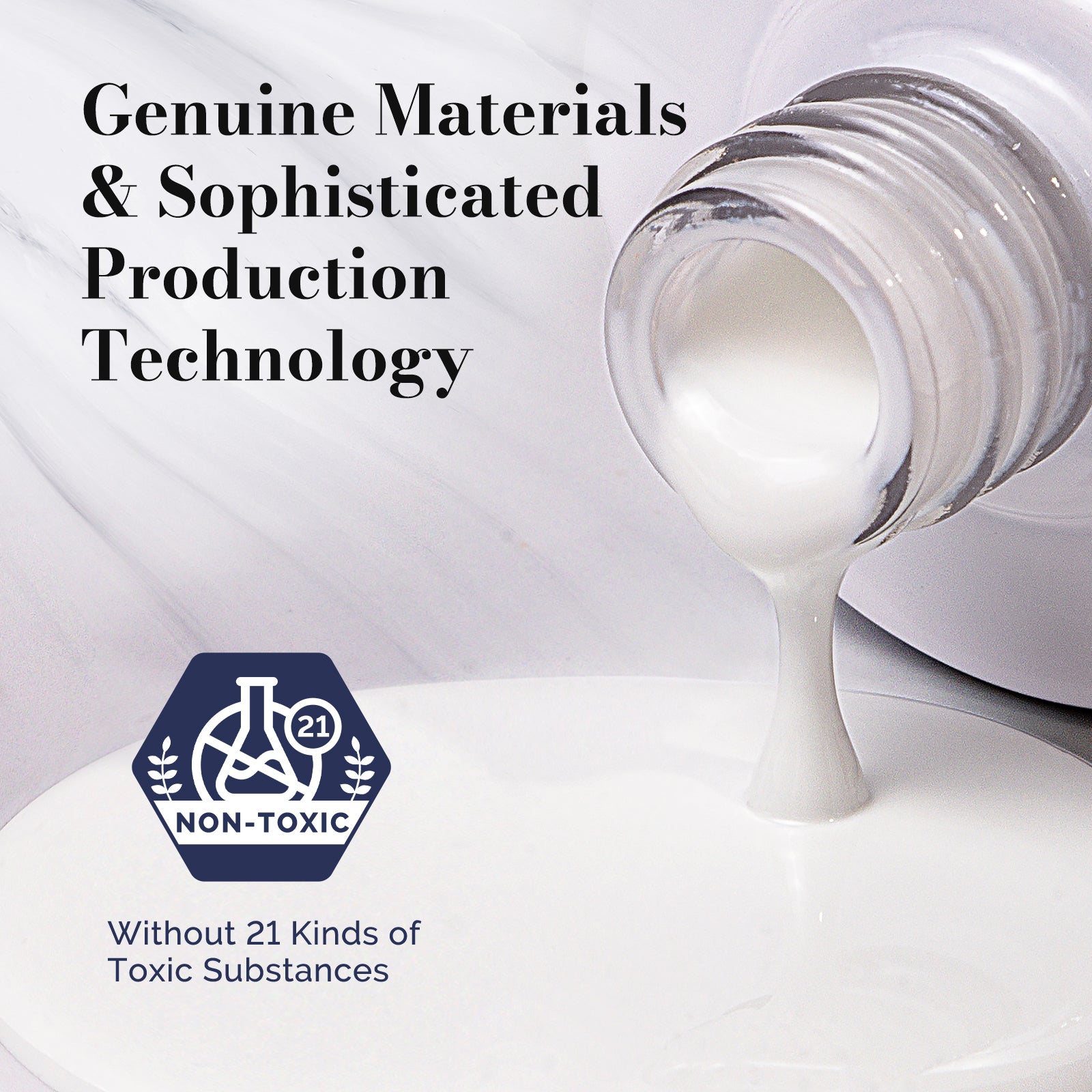 Fleurwee HEMA-Free & HPMA-Free & TPO-Free Gel Nail Polish Plant-based 0.5 fl oz/15ml - P04 Camellia White - 图片5