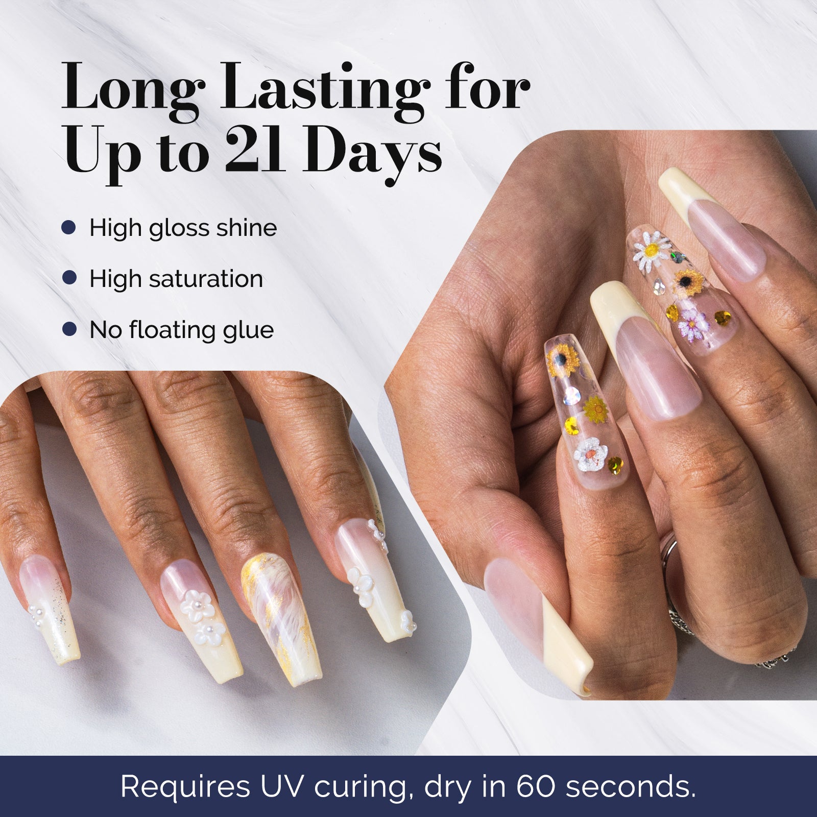 Fleurwee HEMA-Free & HPMA-Free & TPO-Free Gel Nail Polish Plant-based 0.5 fl oz/15ml - P09 Camellia Yellow - 图片3